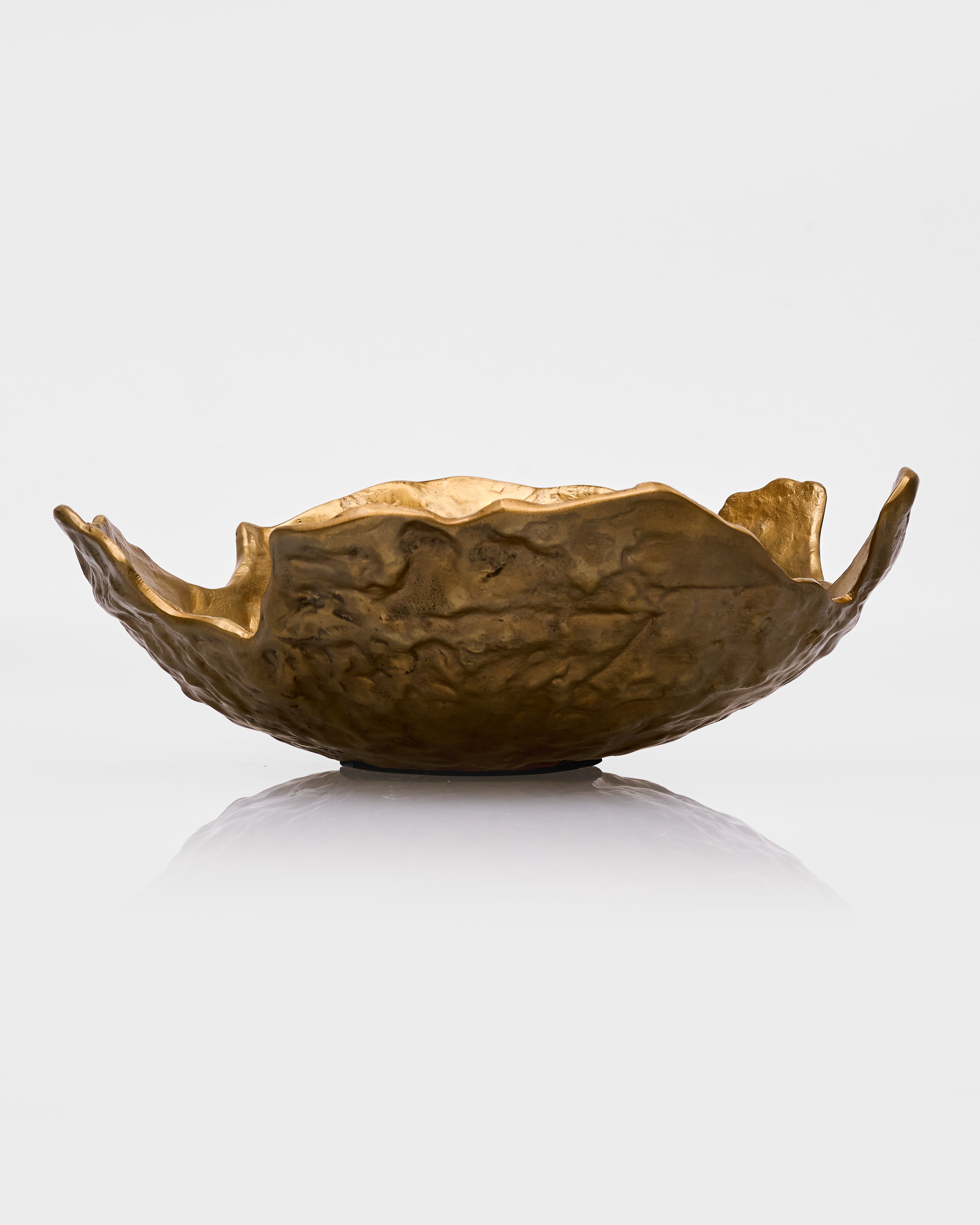Round bronze with reflective lenses on a white background