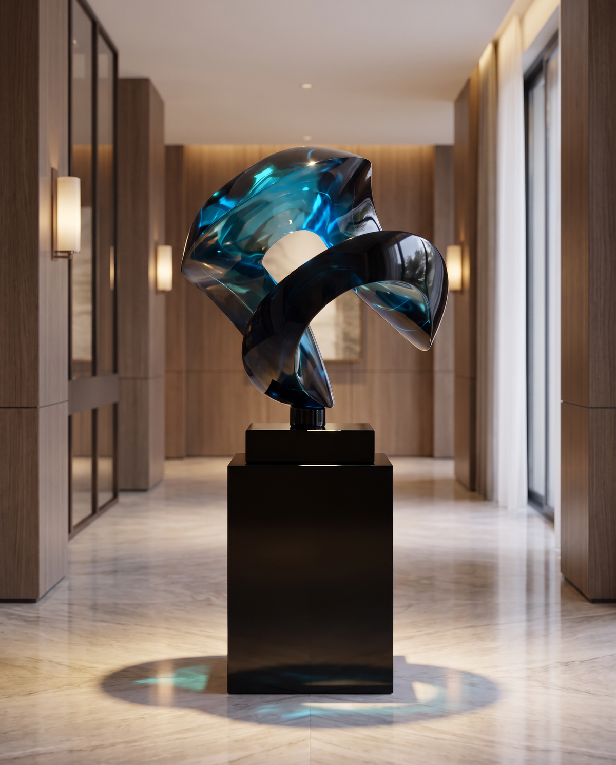 Vero Swing Blue Sculpture