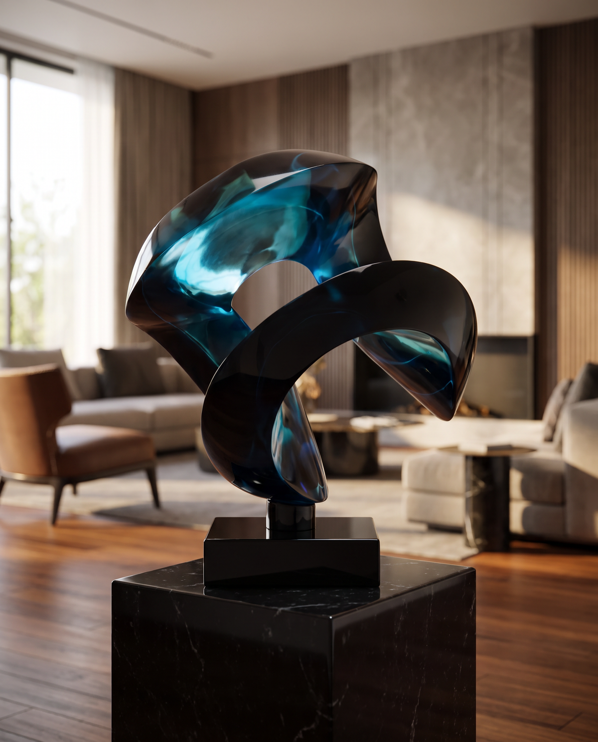Vero Swing Blue Sculpture