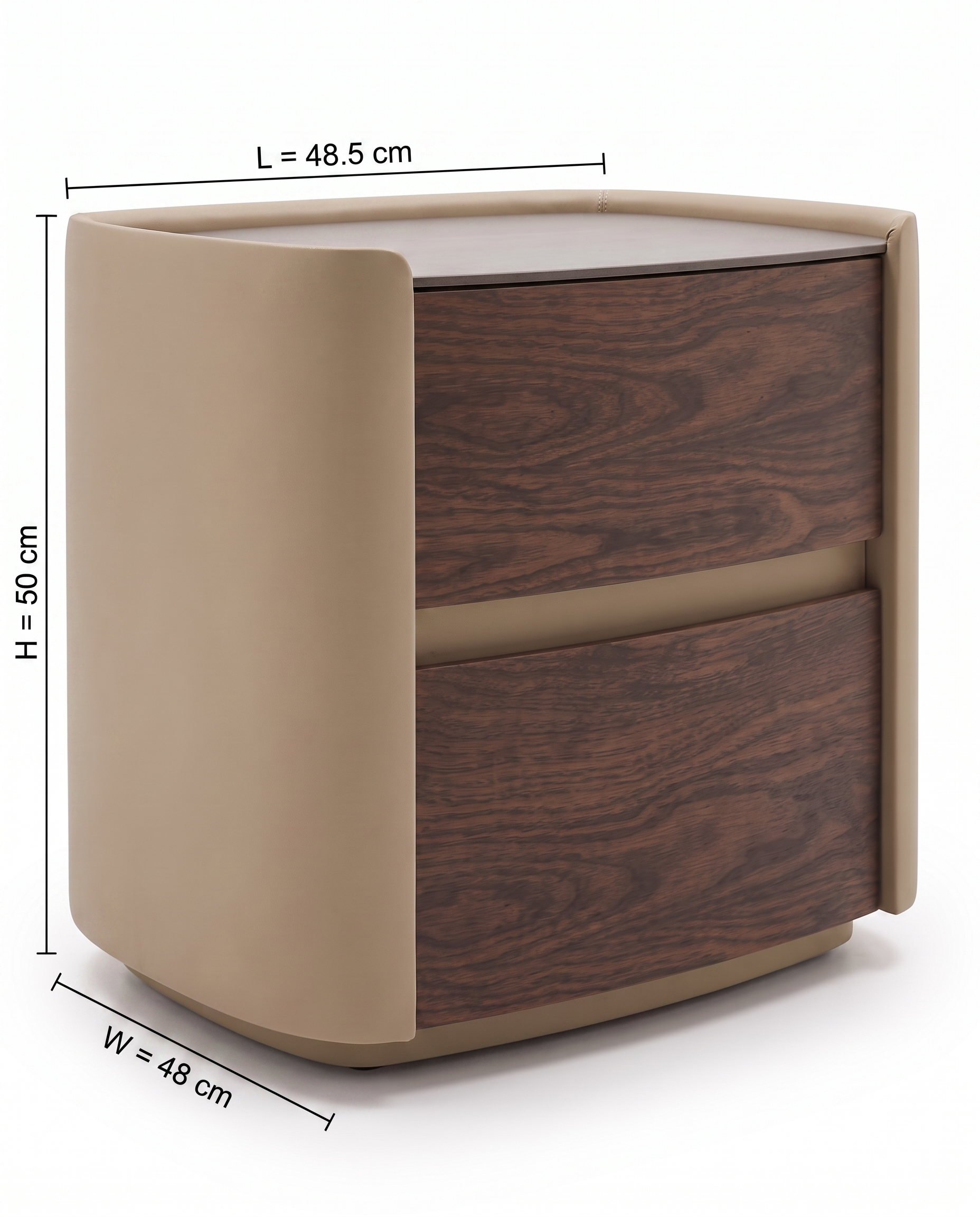 Verona Nightstand Bedside Table(Set of 2)