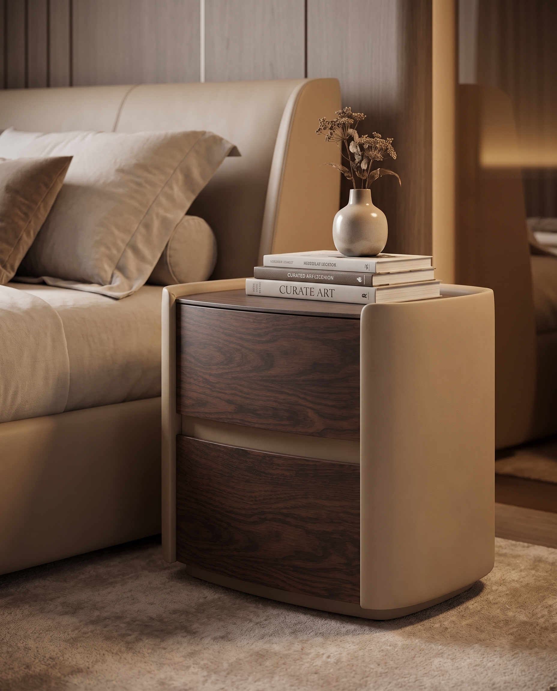 Verona Nightstand Bedside Table(Set of 2)