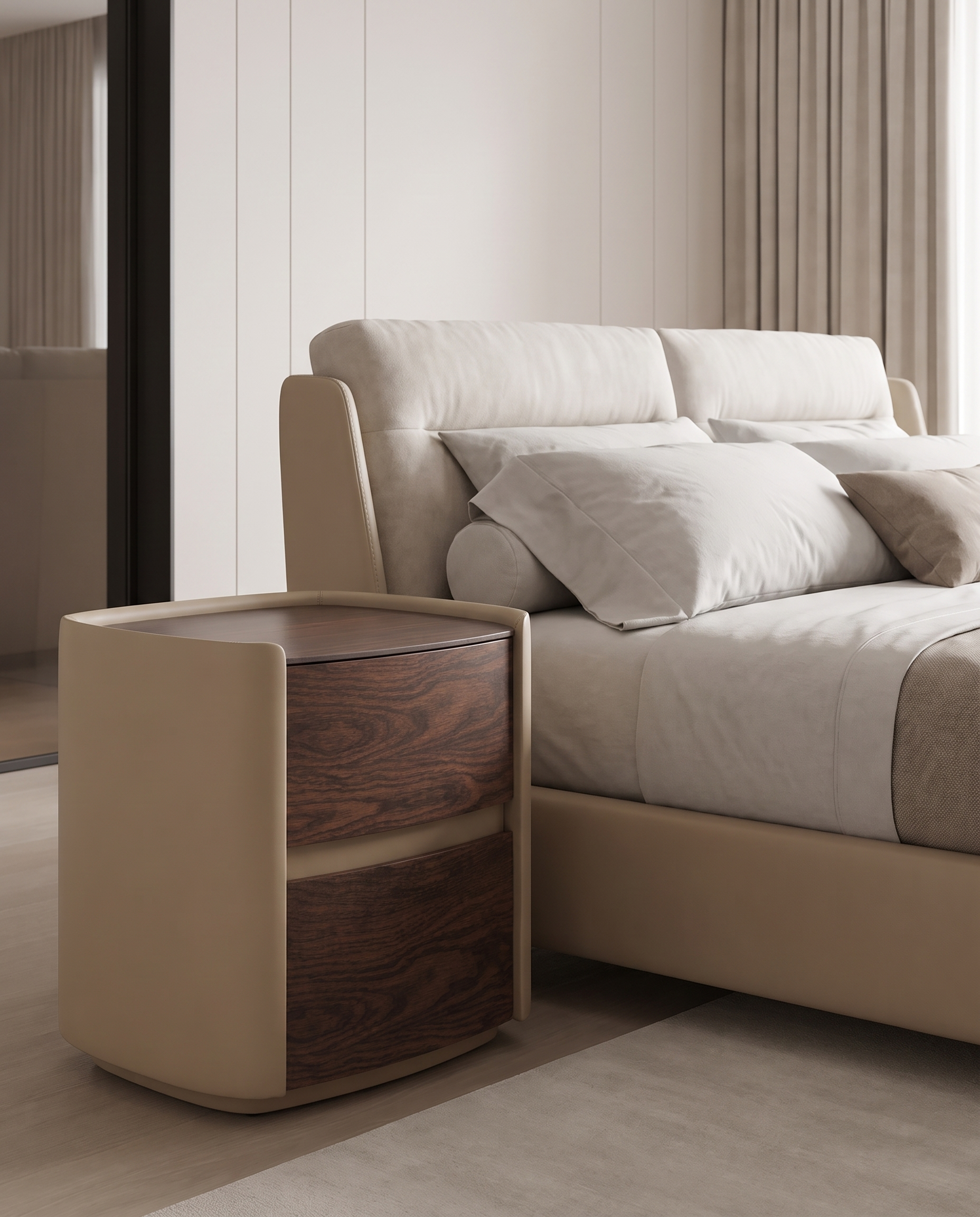 Verona Nightstand Bedside Table(Set of 2)