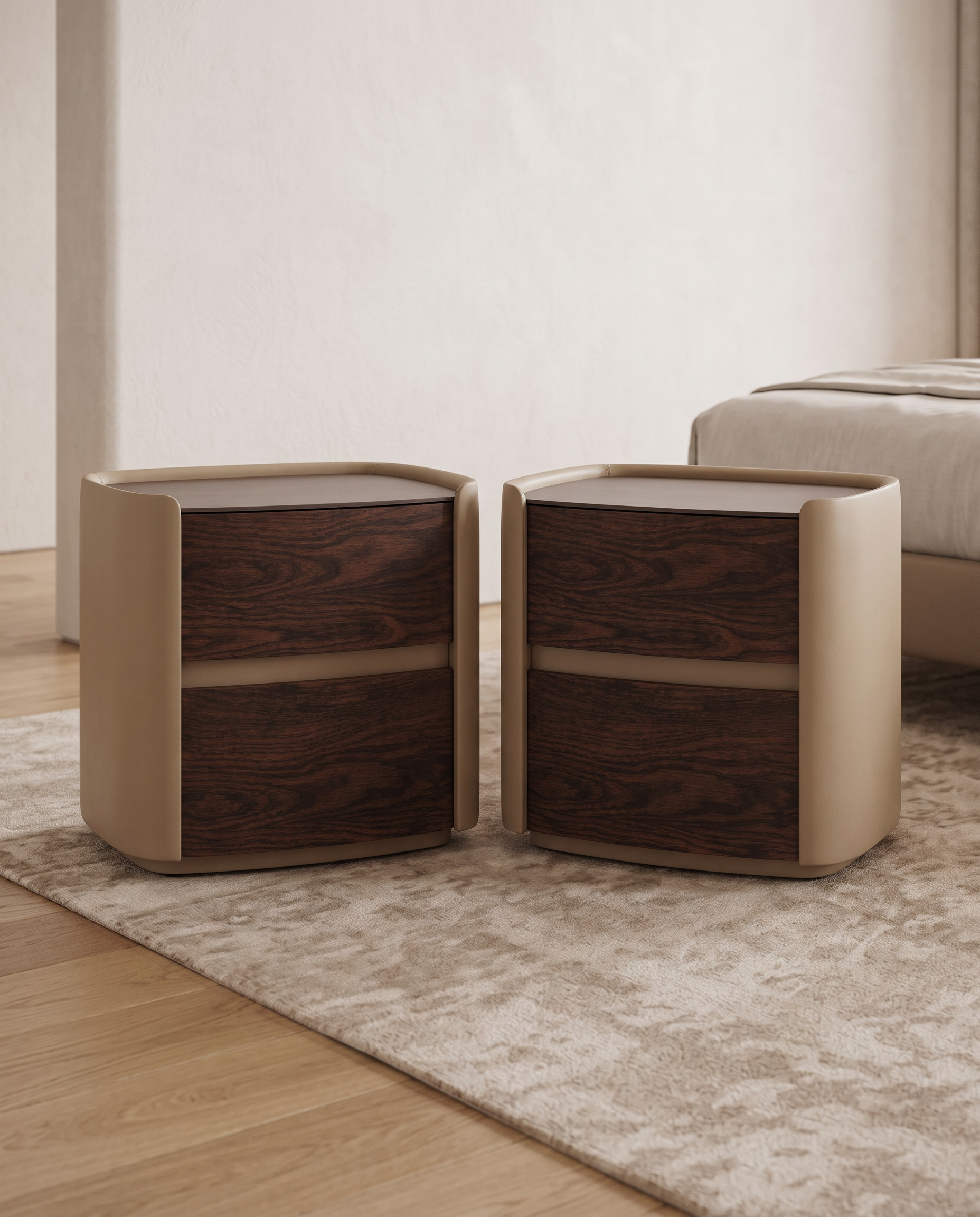 Verona Nightstand Bedside Table(Set of 2)