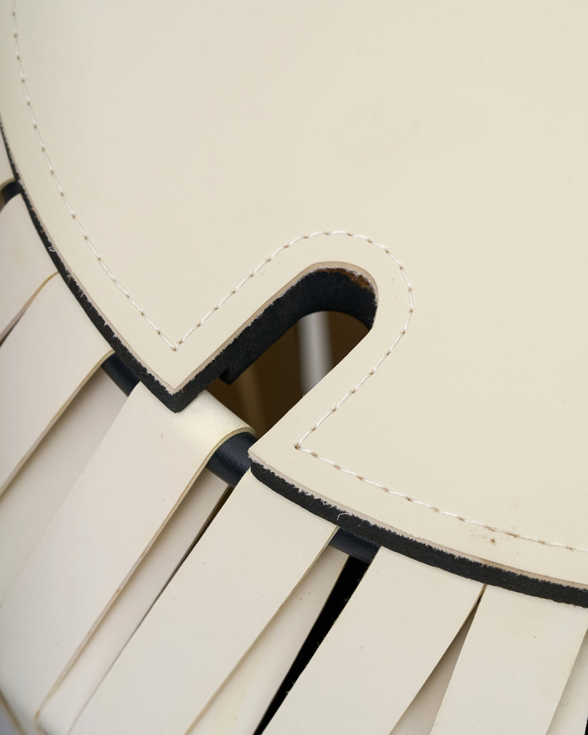 Willow Drum Side Table/Stool - Off White