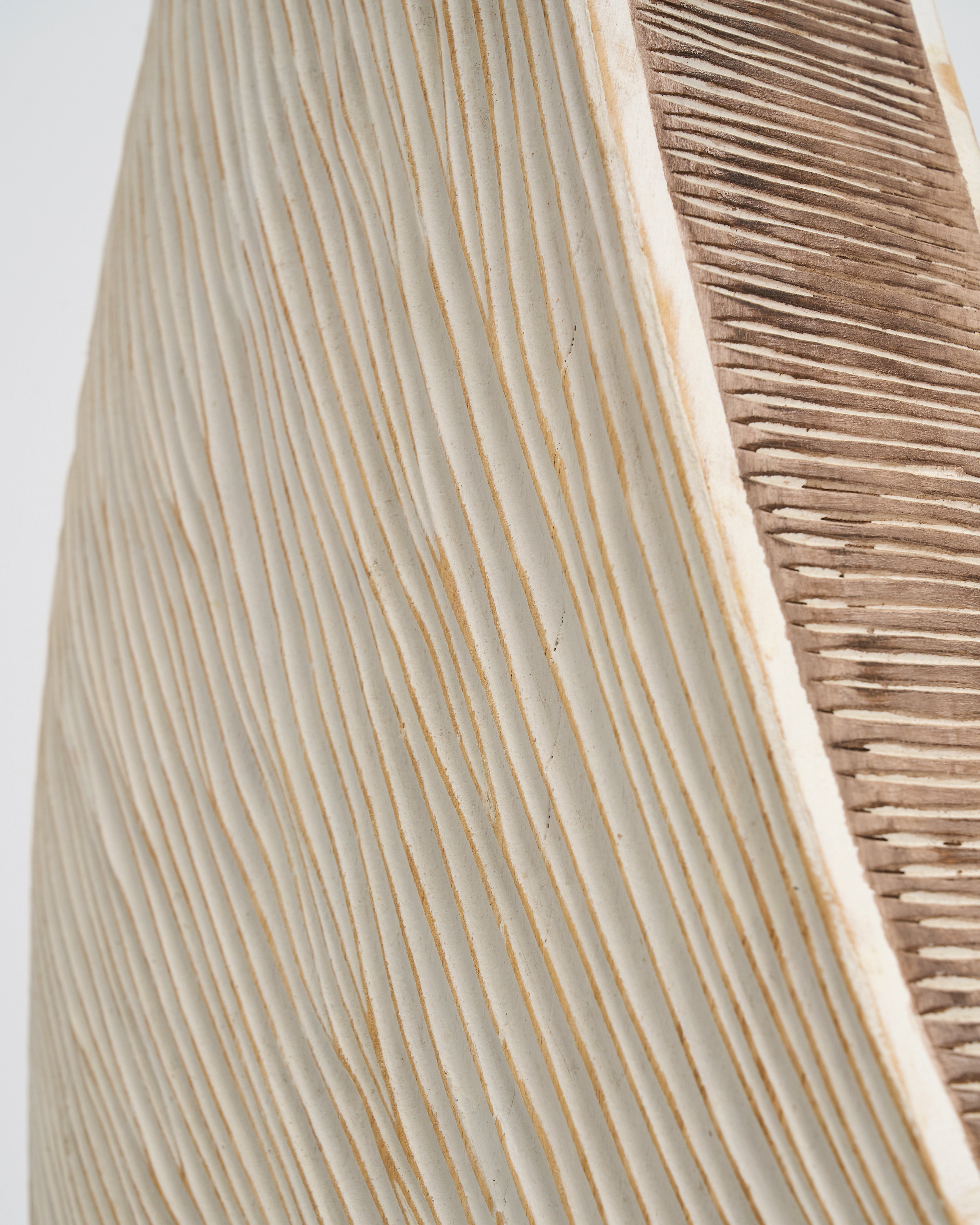 Detailed view of Abstract Wave Texture Decorative Sculpture emphasizing flowing wave forms and luxurious finish
