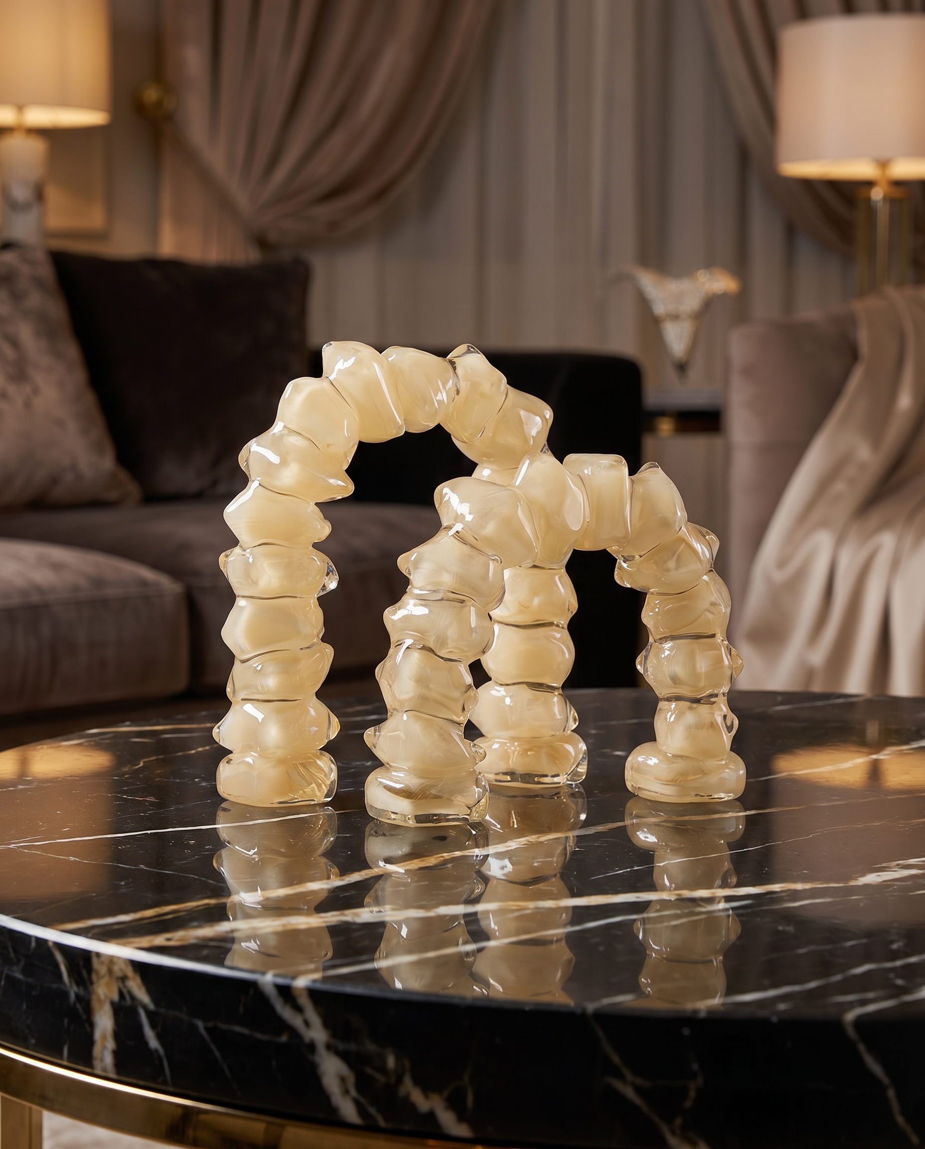 Beige Arc Ring Decor Set