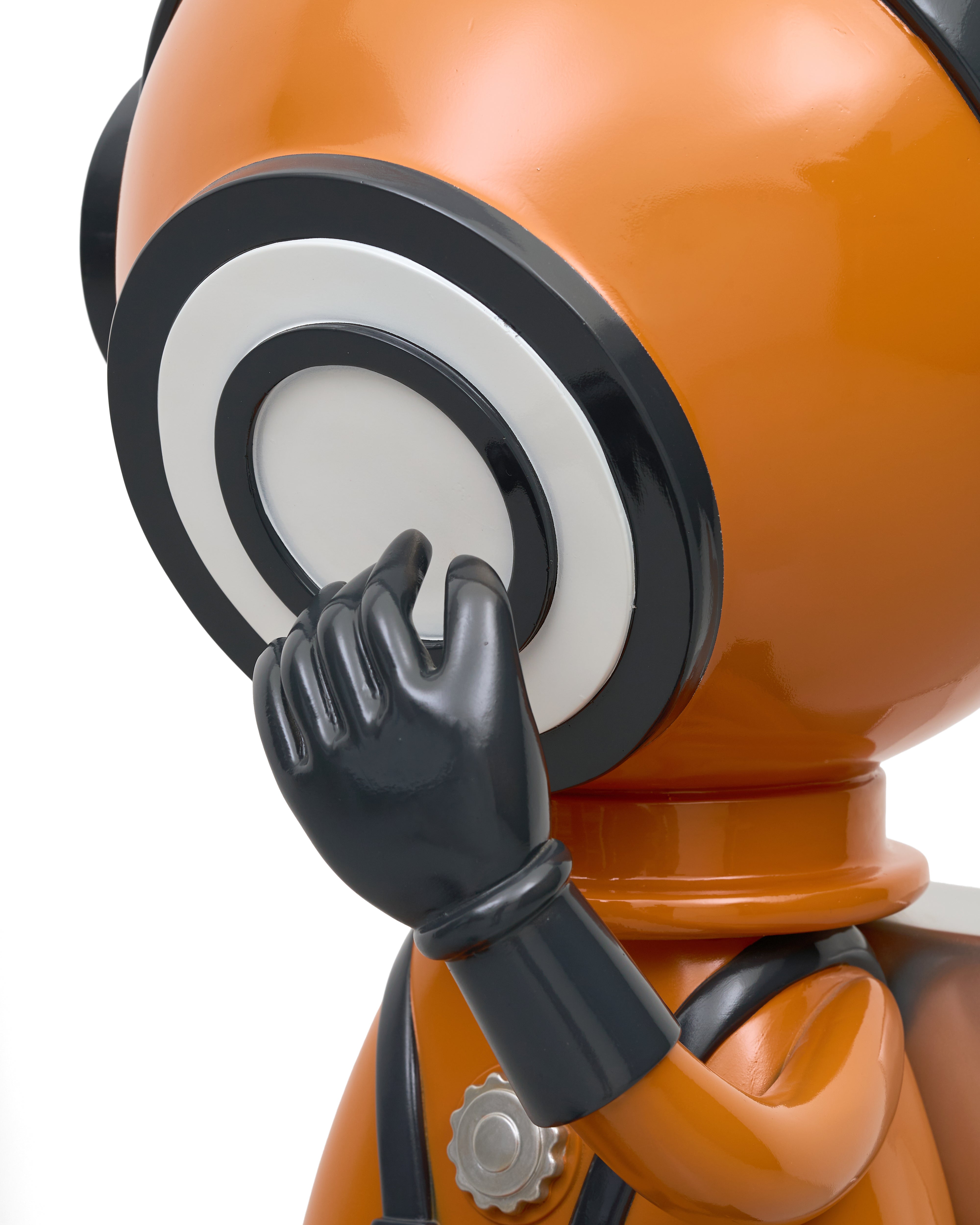 Modern Astro Earthy Orange Grey Figurine (without pedestal)
