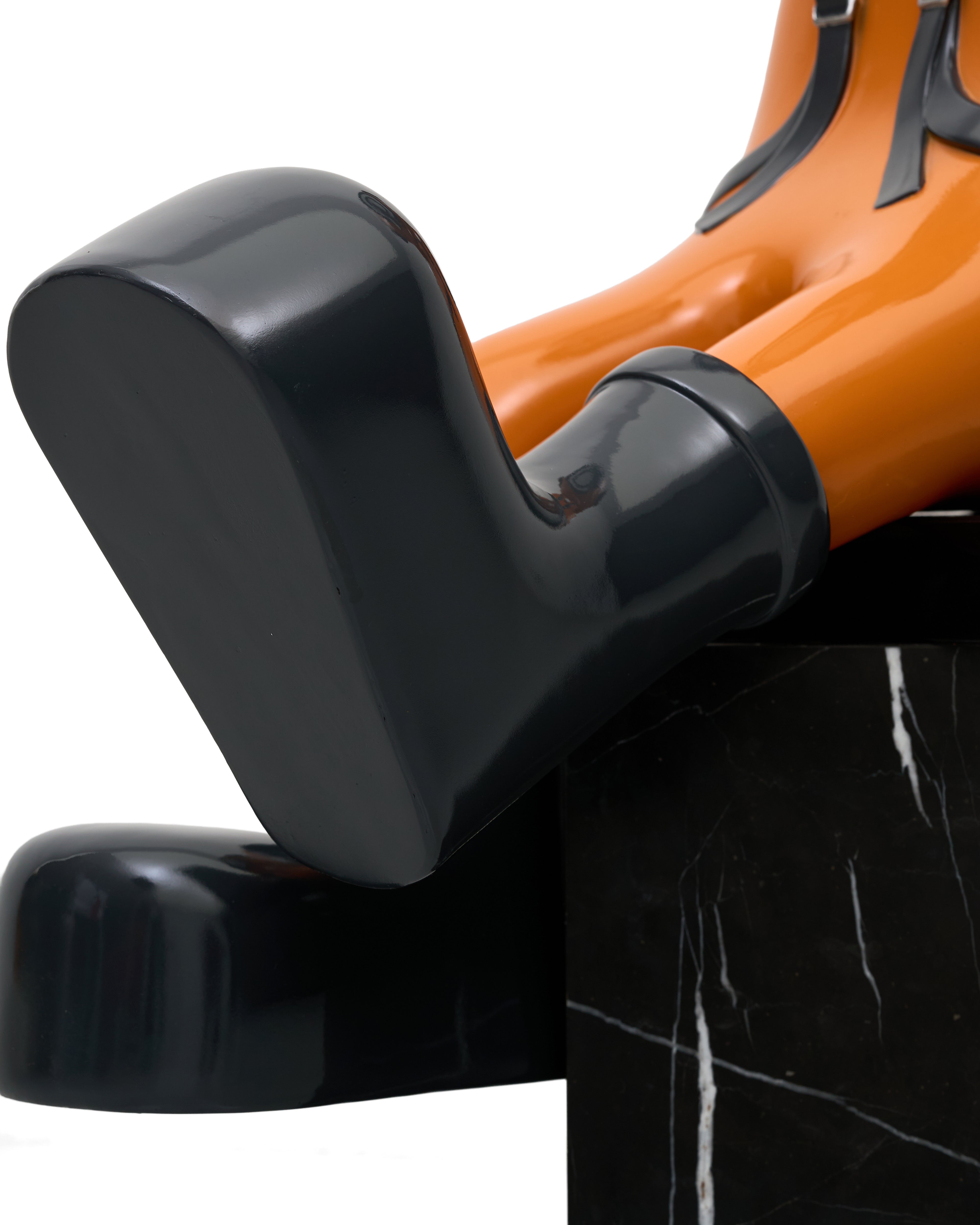 Modern Astro Earthy Orange Grey Figurine (without pedestal)