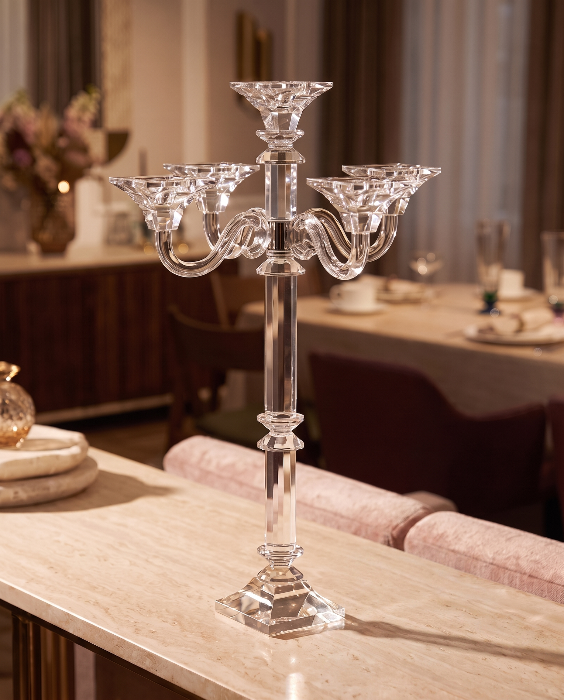 Aethelgard Crystal Candelabra