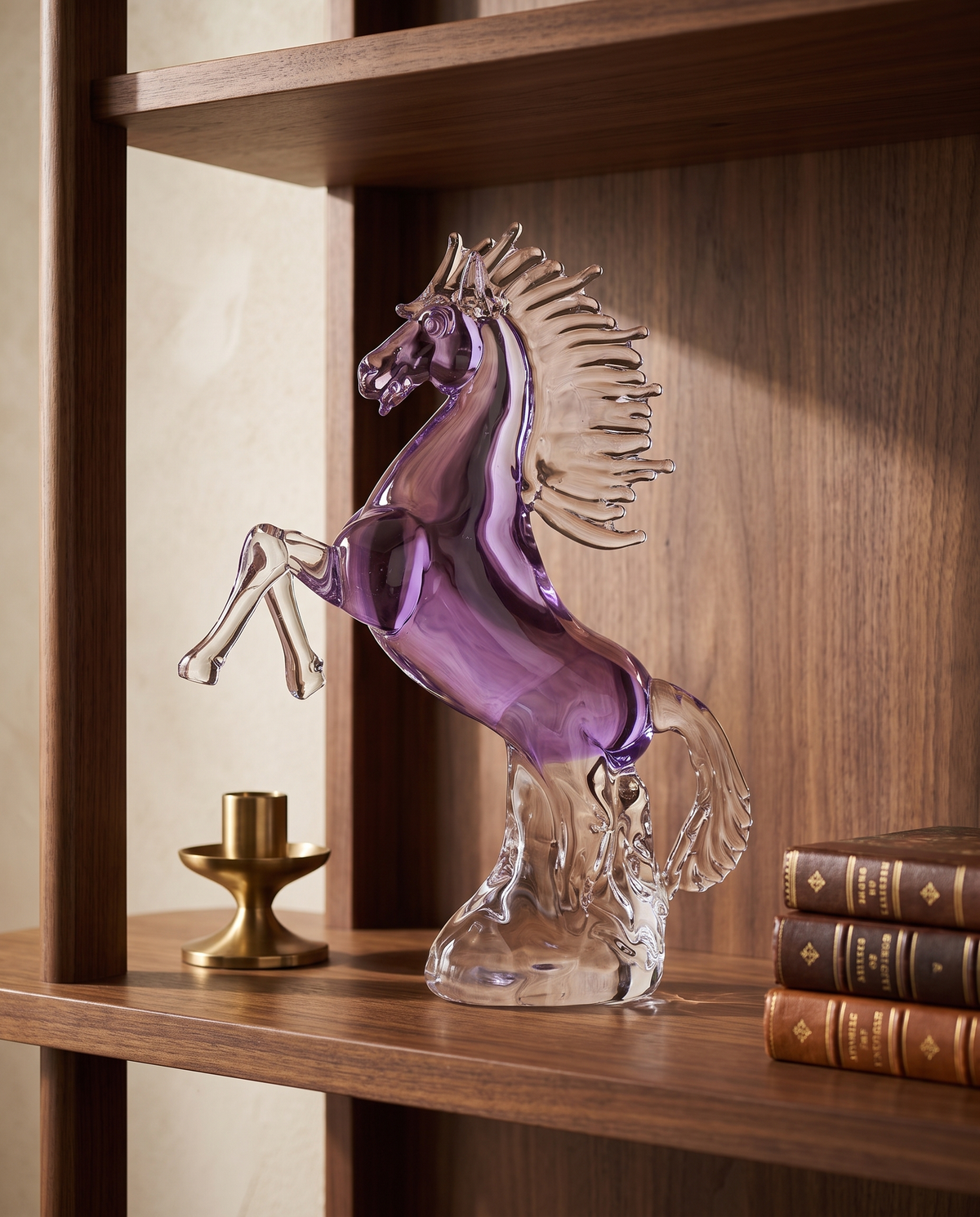Auro Purple Unicorn Crystal Glass Decor