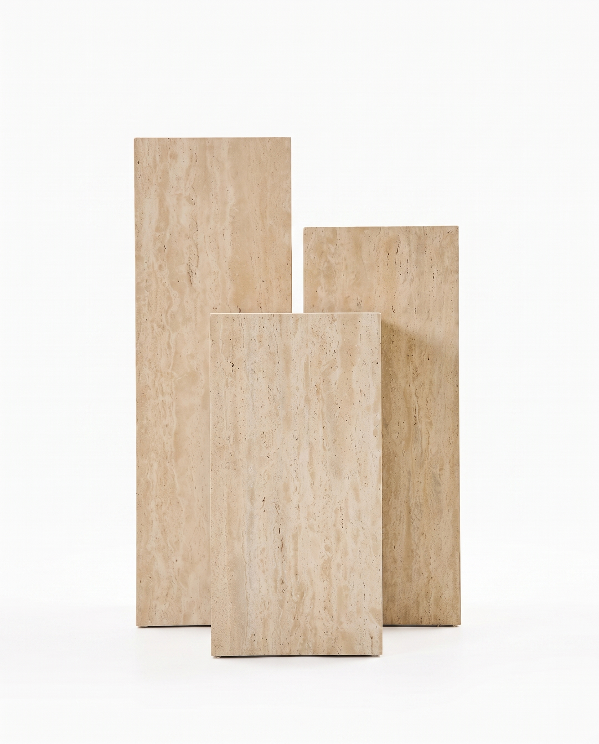 The Monolith Trio Pedestals - Beige