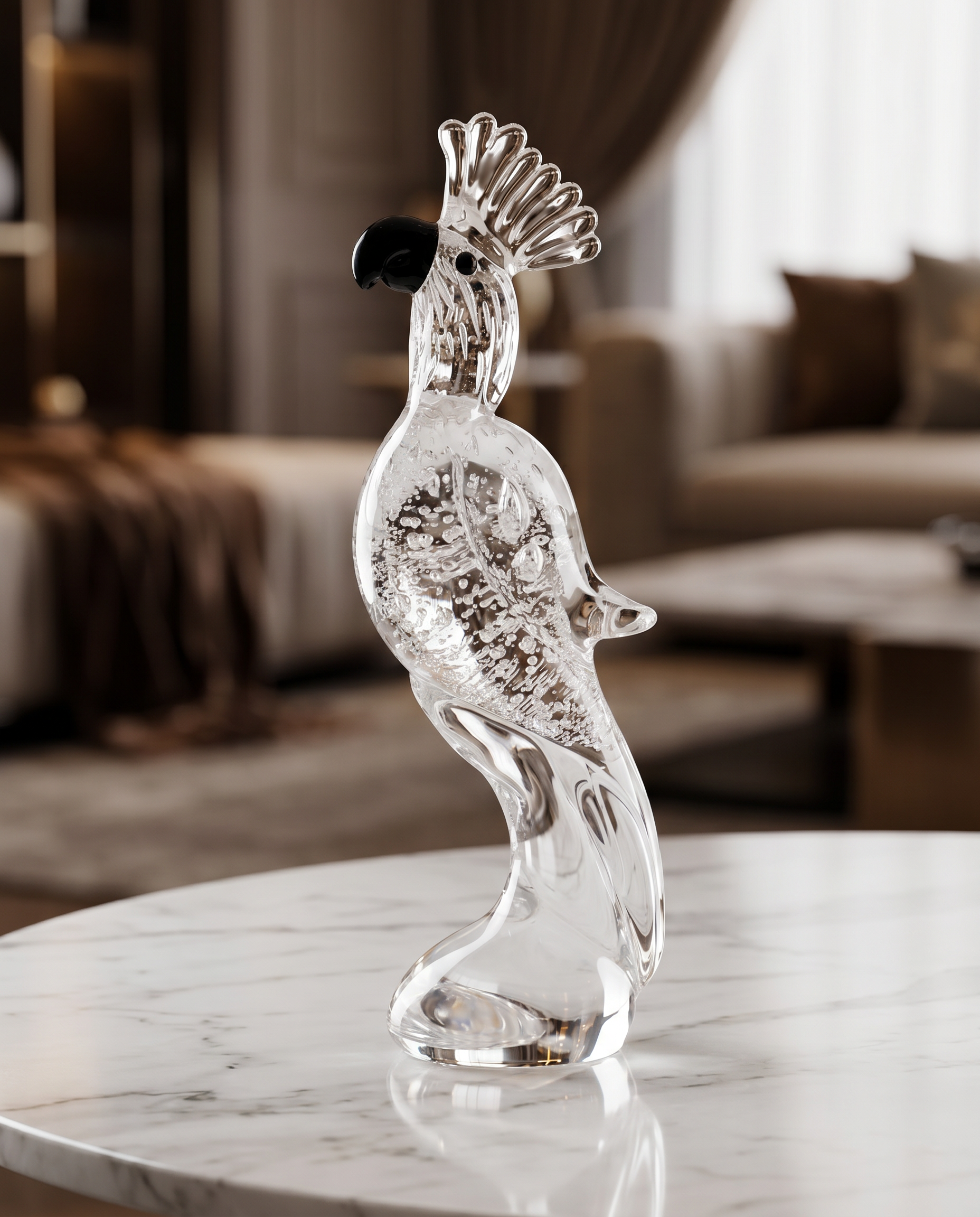 Oryx Crystal Clear Rooster Decor