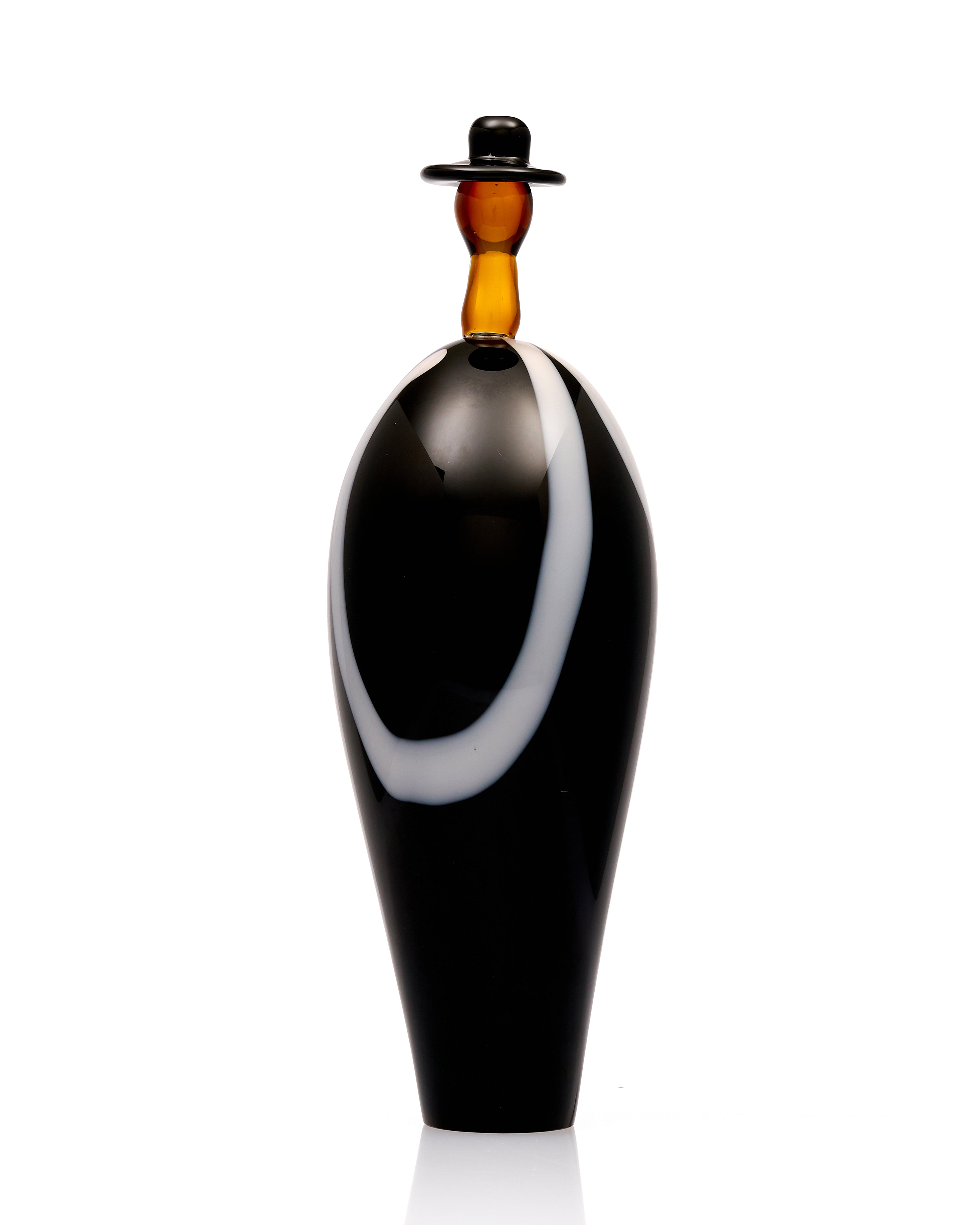 Eternal Bond Black Crsytal Glass Decor