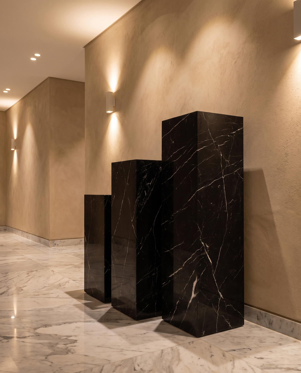 The Monolith Trio Pedestals - Black