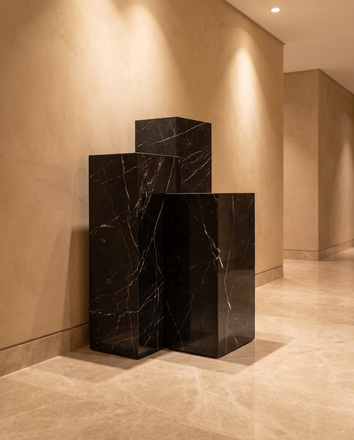 The Monolith Trio Pedestals - Black