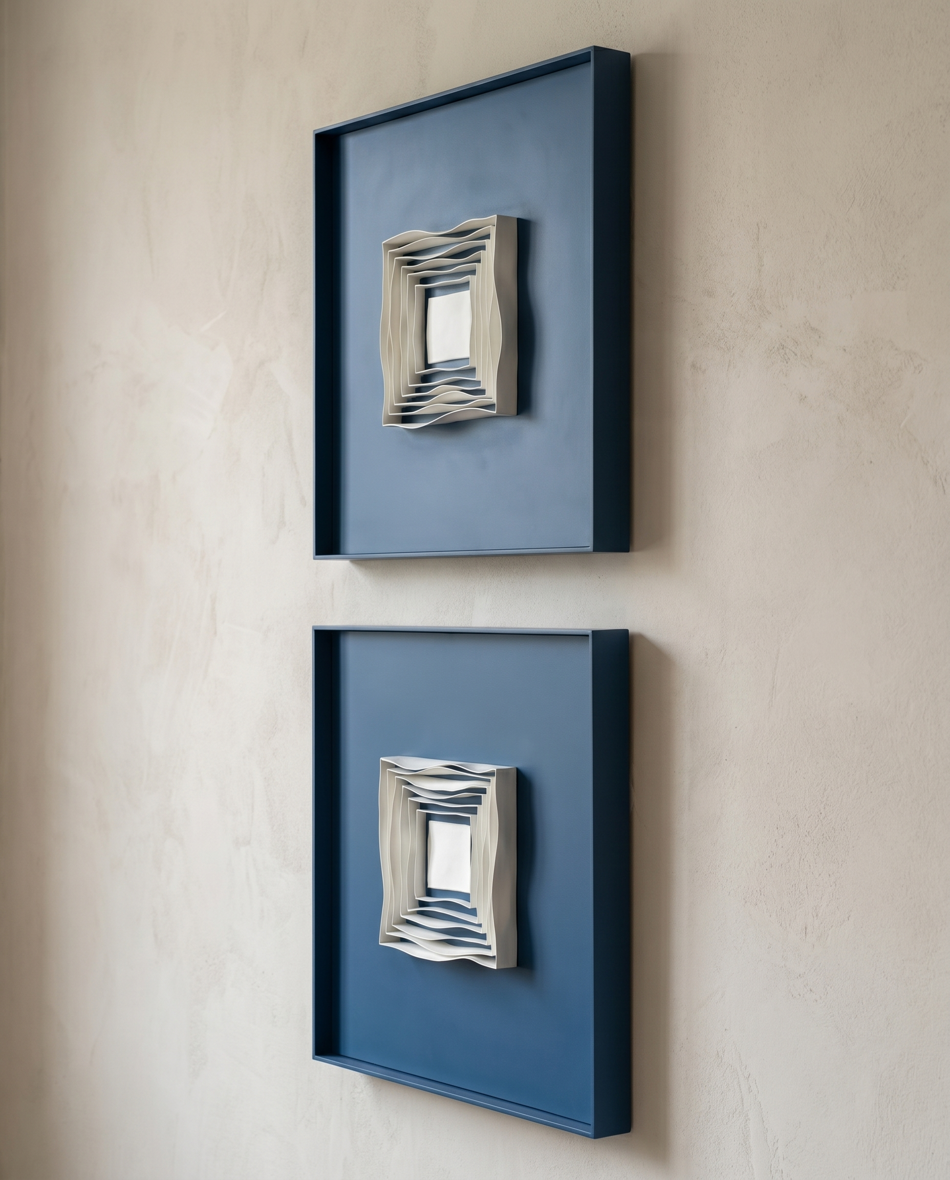 Rego Blue Recta Swirl Wallart