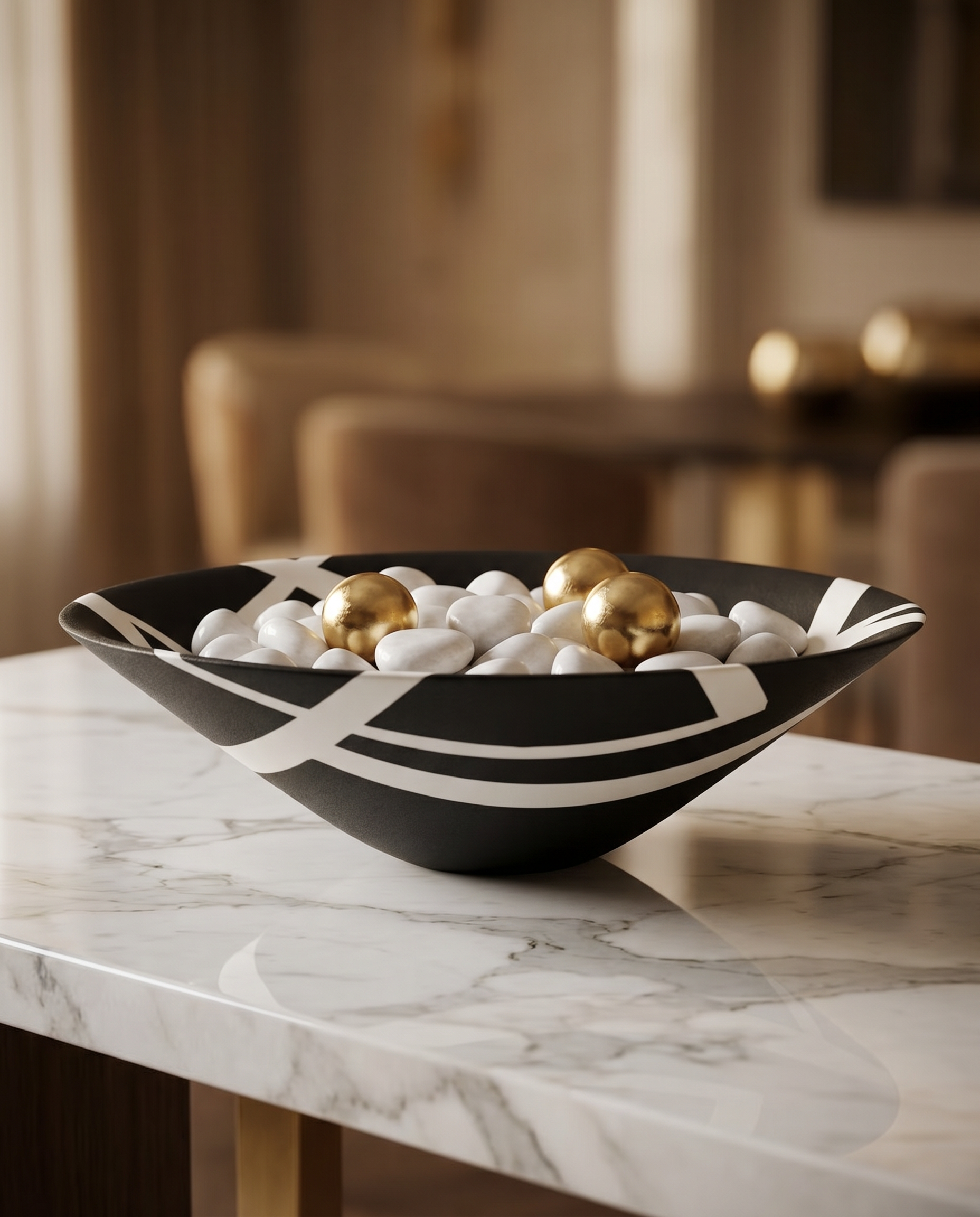 Striped Oval Fruit Tray