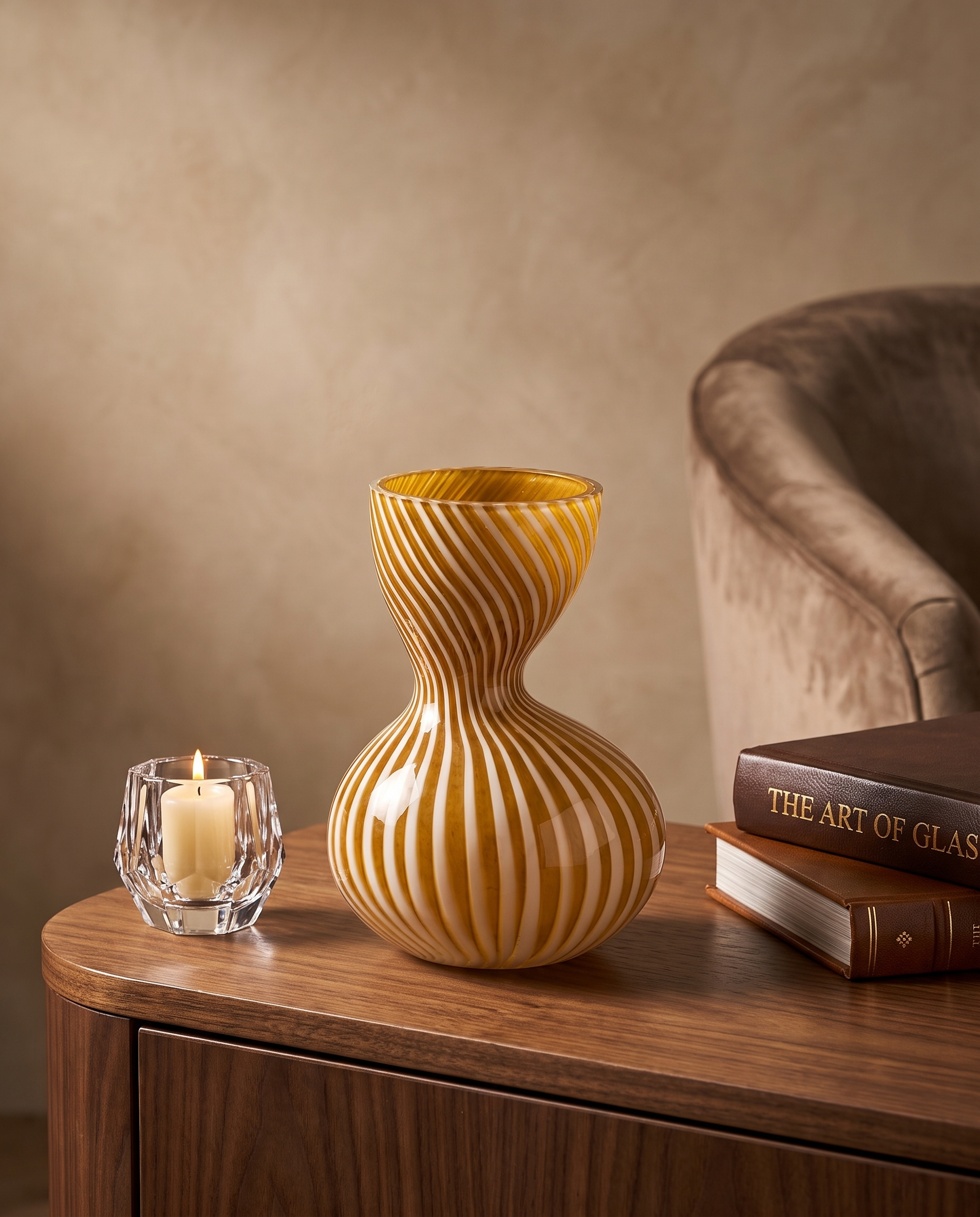 Contour Pirate Gold Murano Vase