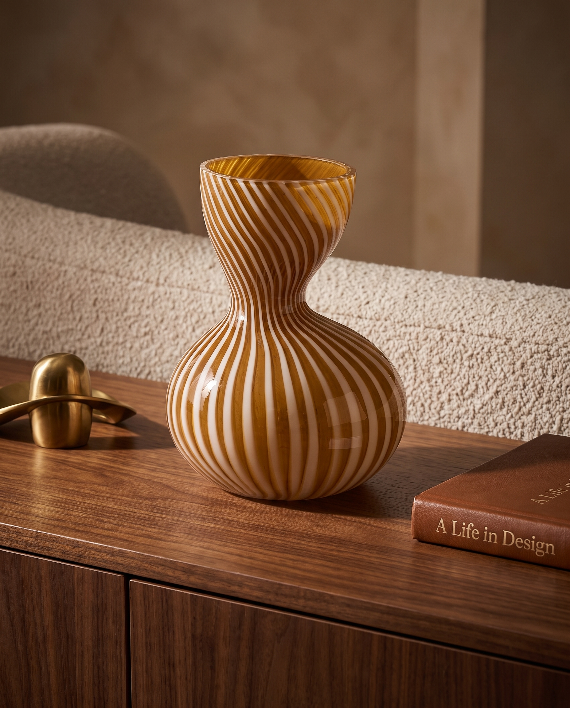 Contour Pirate Gold Murano Vase