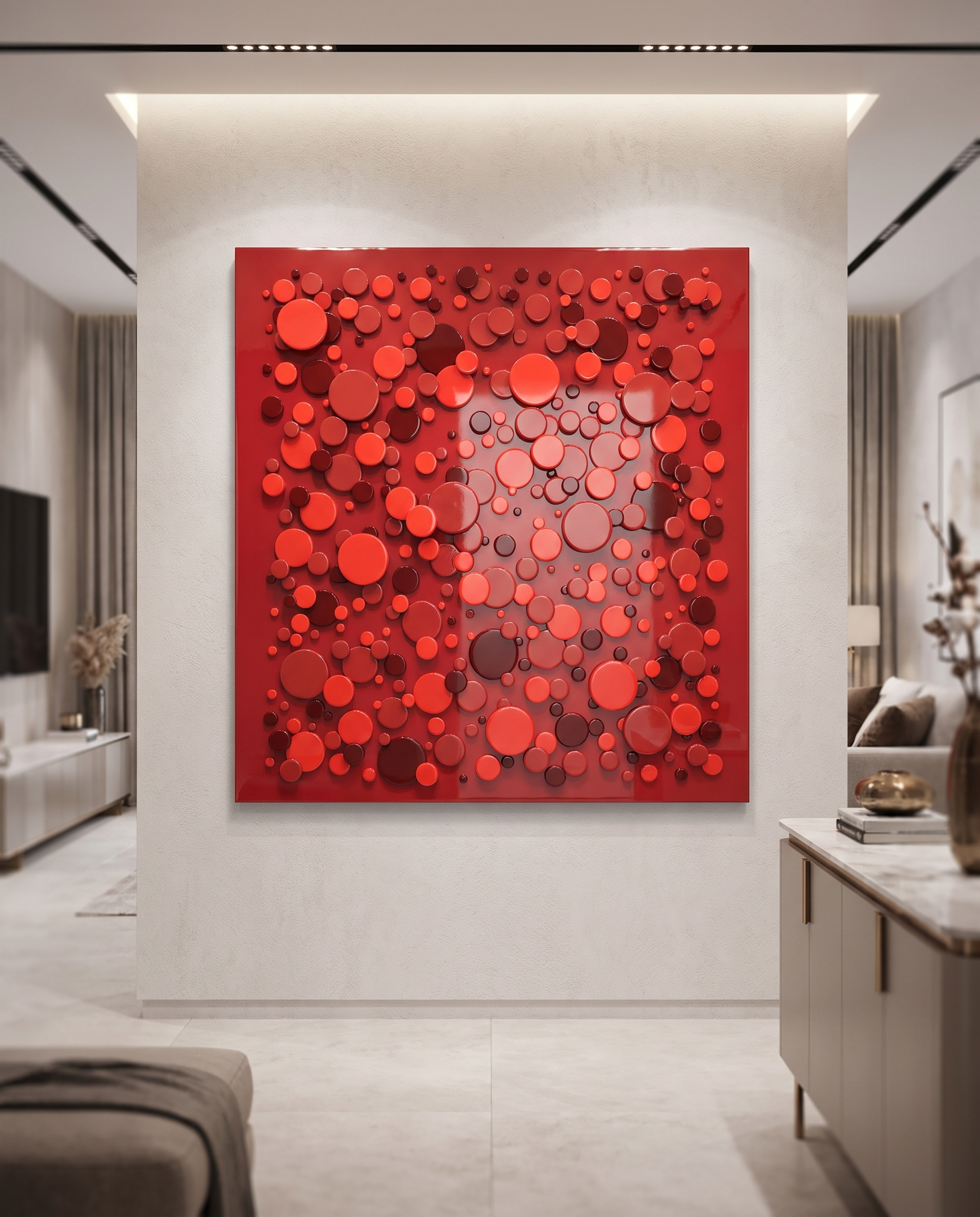 Crimson Constellation - Modern Wallart