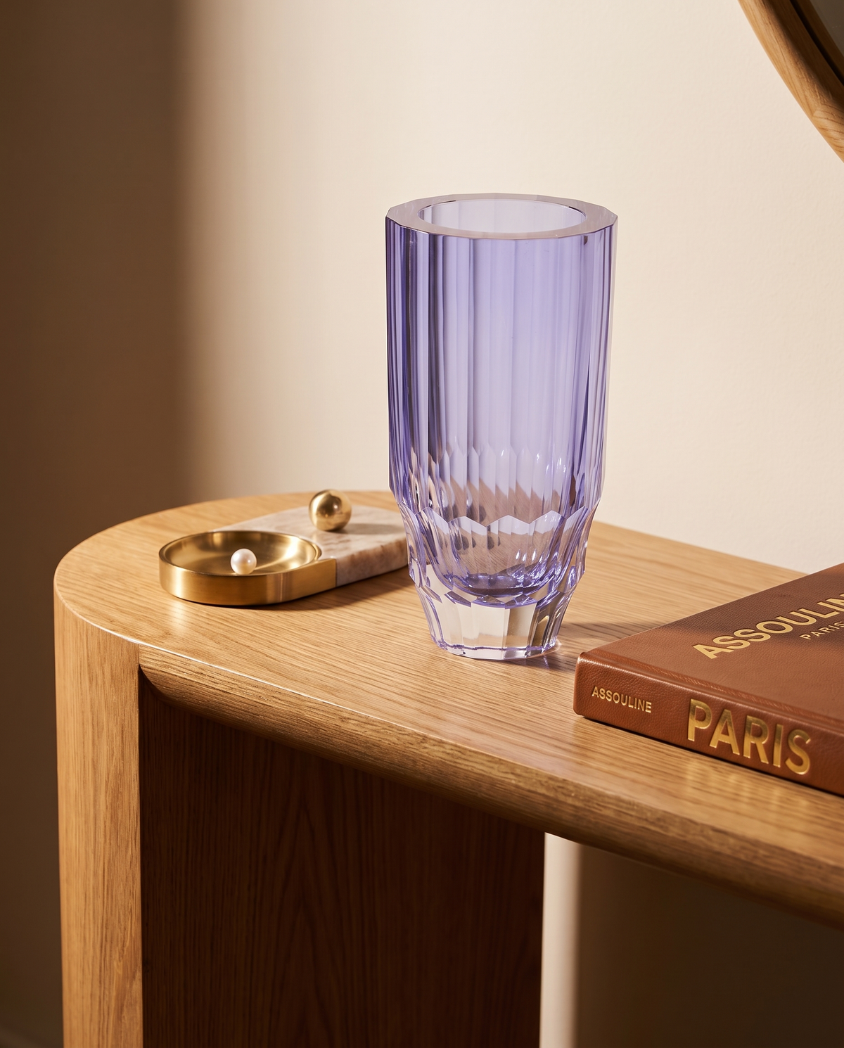 Crystalline Lotus Purple Vase