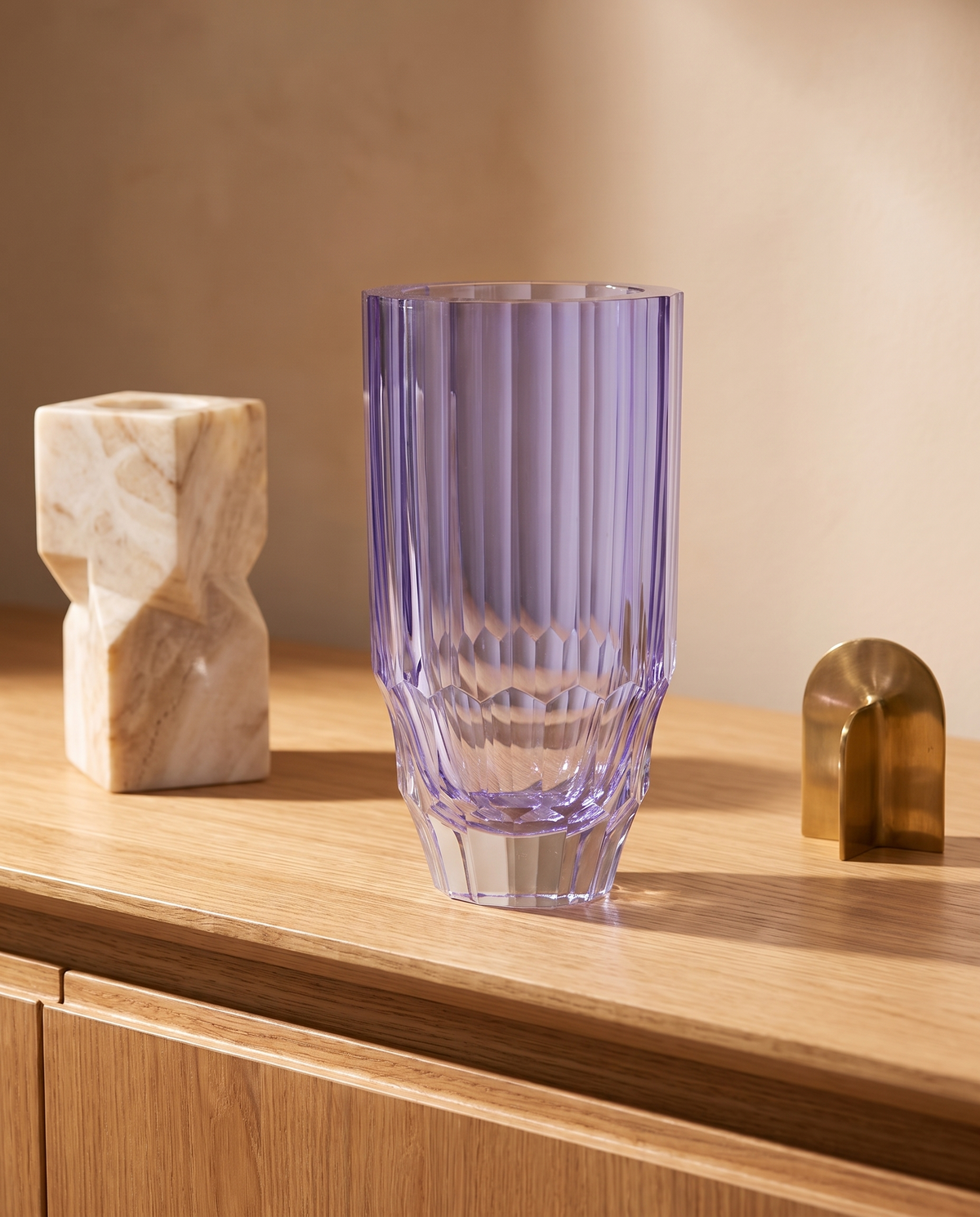 Crystalline Lotus Purple Vase