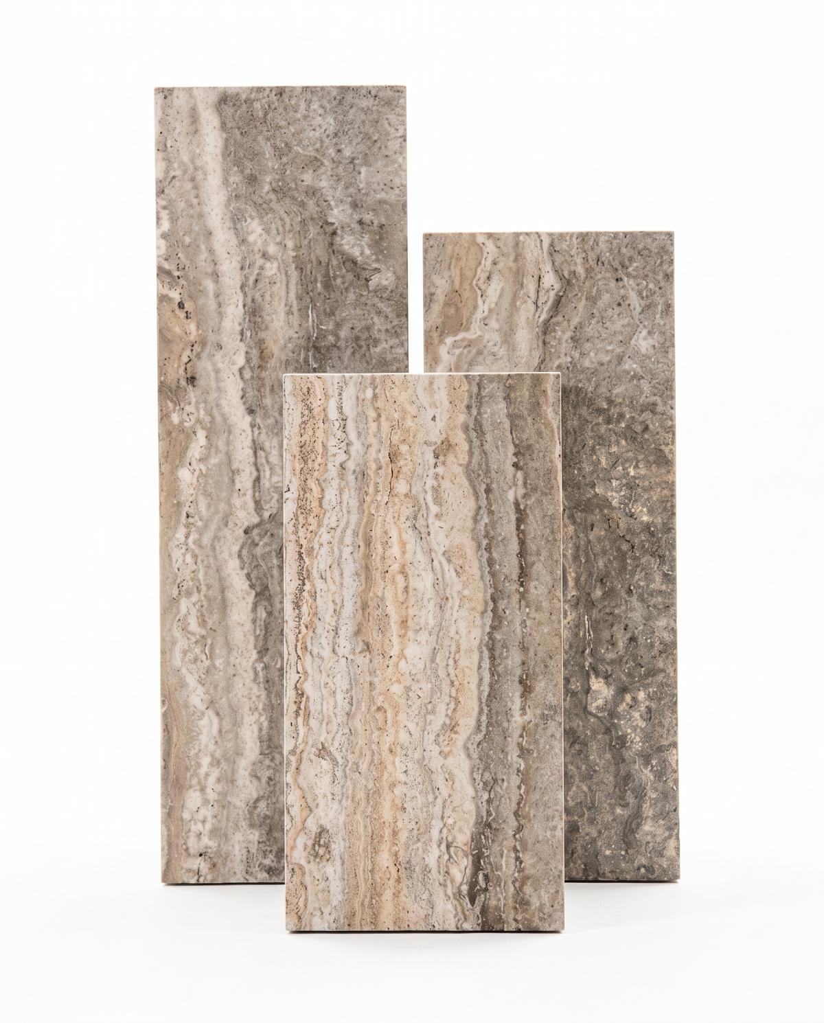 The Monolith Trio Pedestals - Textured Griege