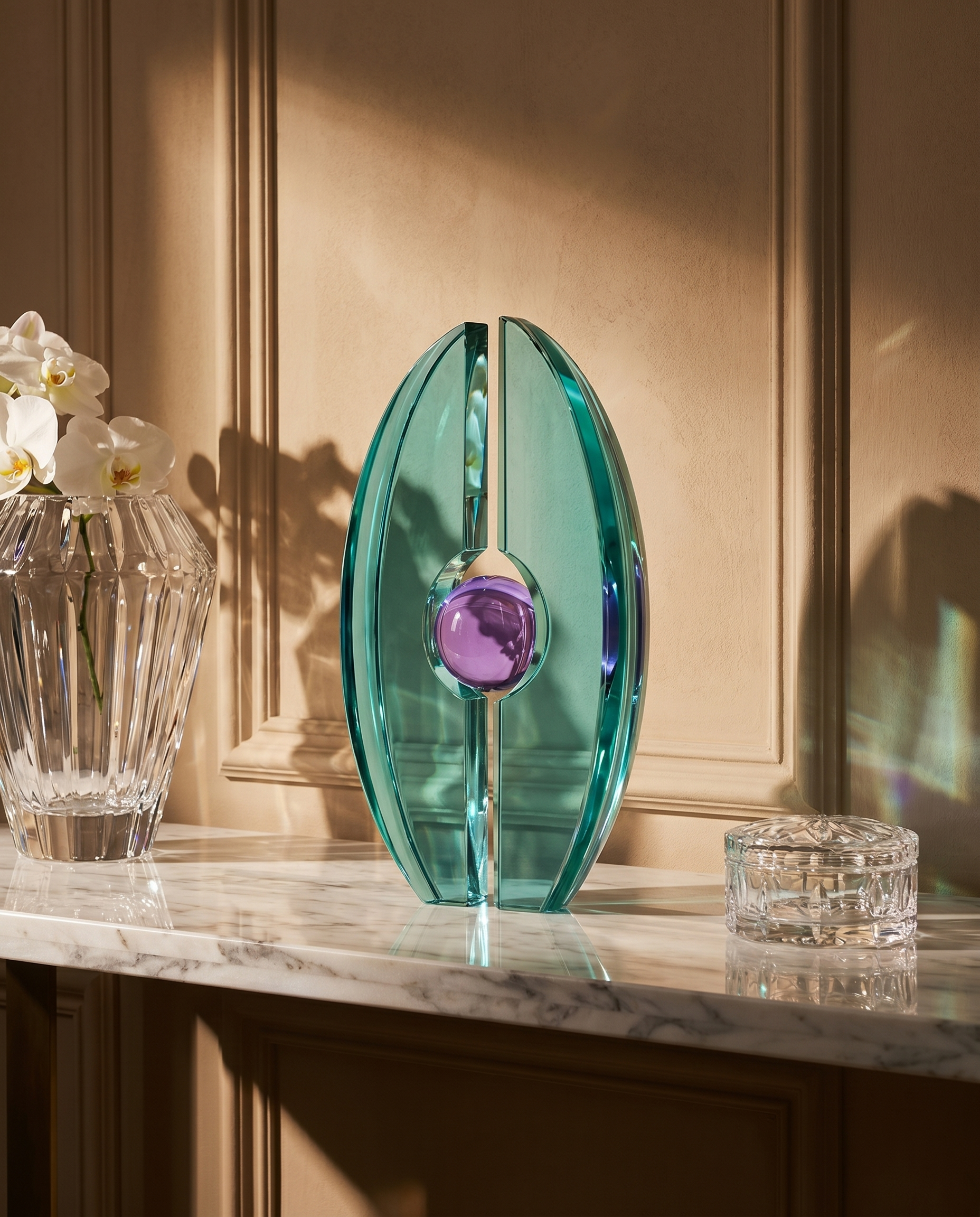 Dome Crystal Decor Green