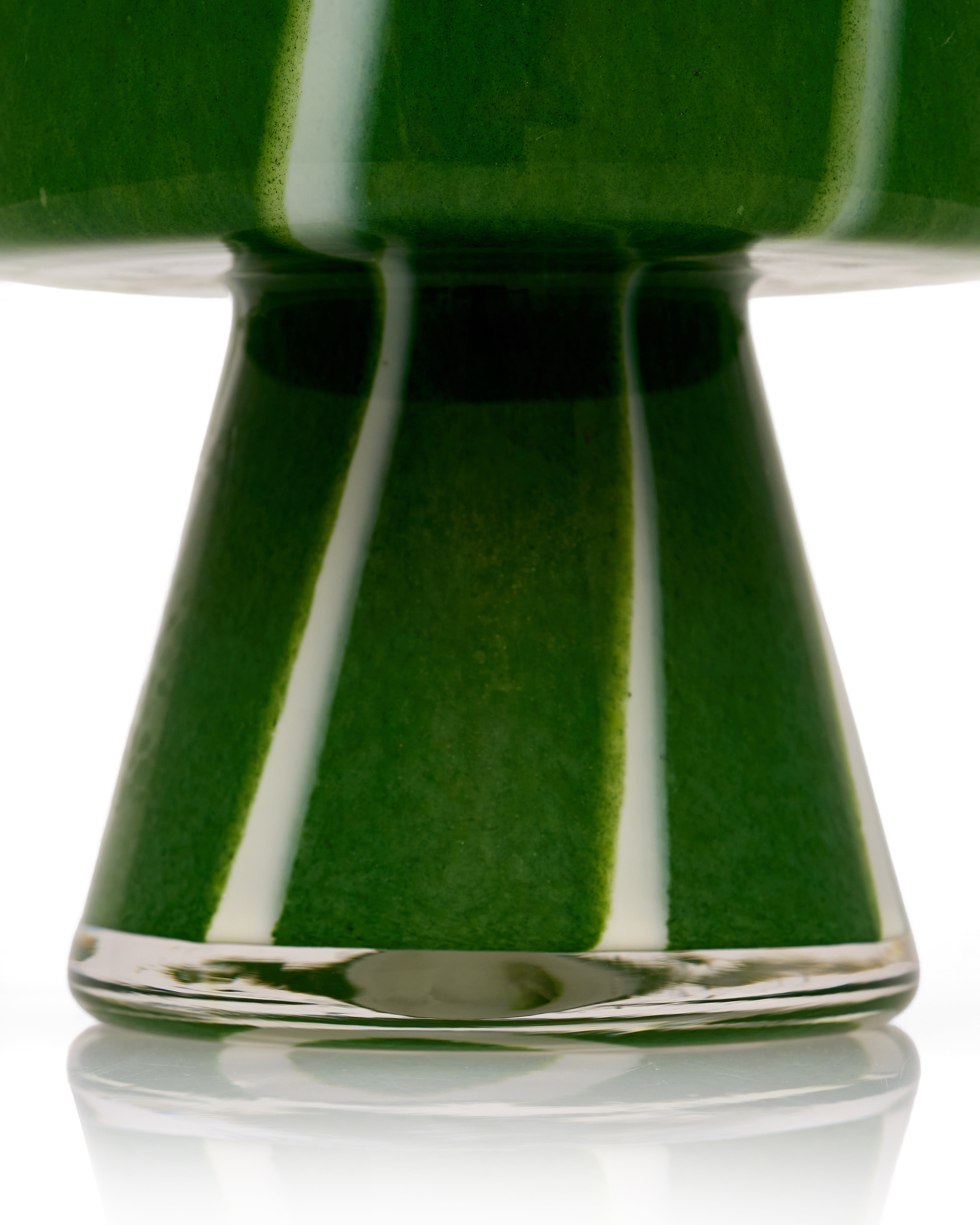 Malachite Palm Green Murano Vase Set