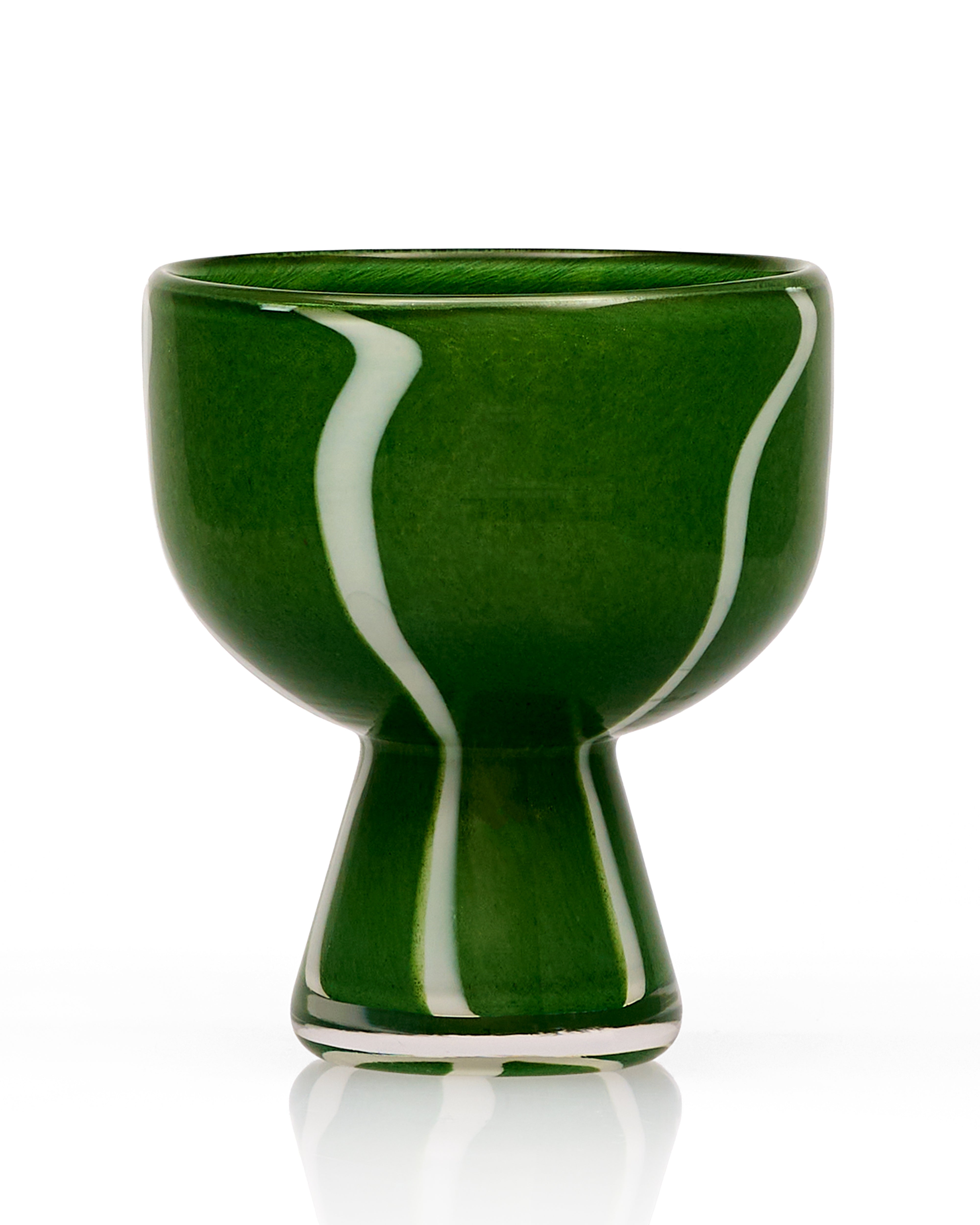 Malachite Palm Green Murano Vase Set