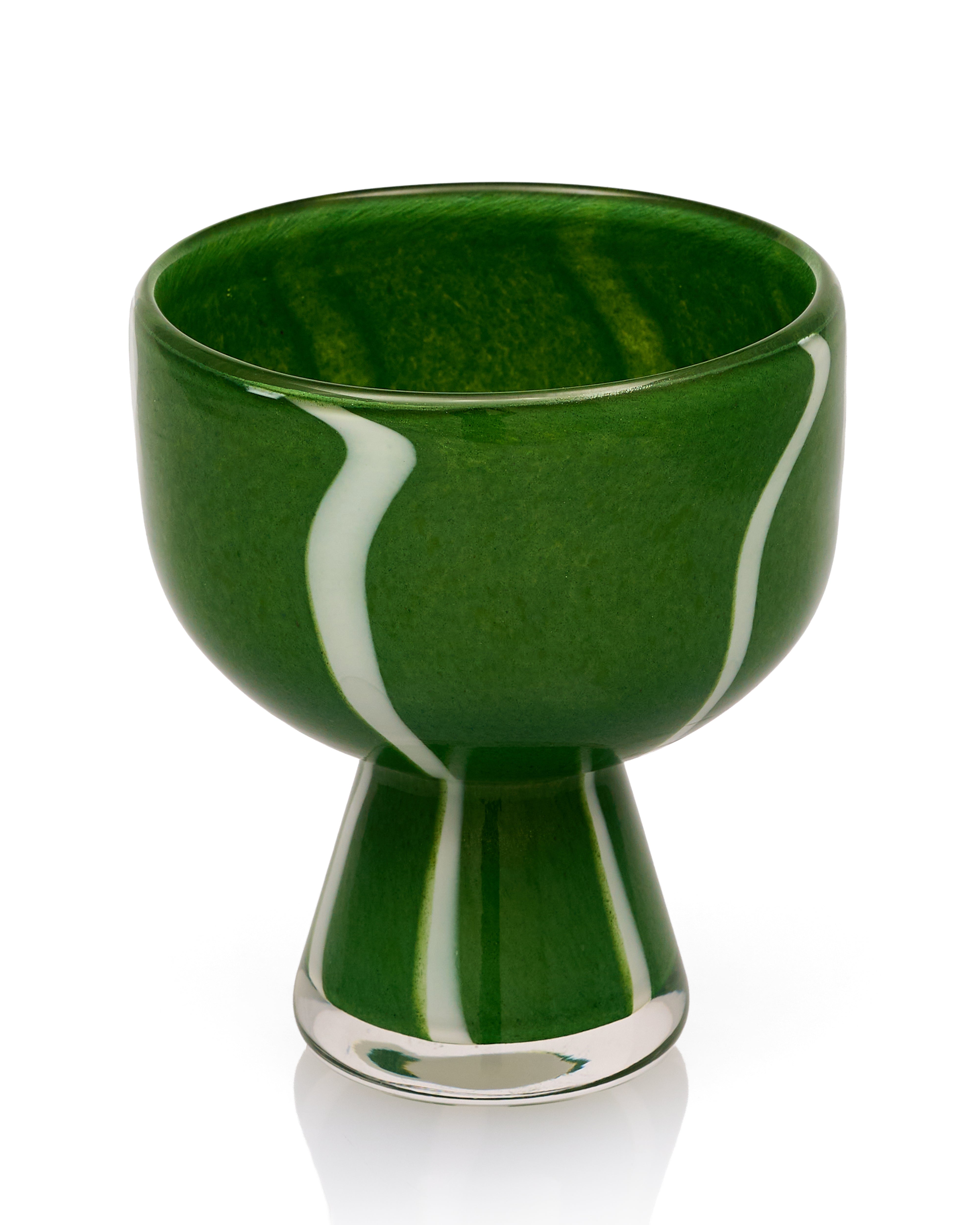 Malachite Palm Green Murano Vase Set