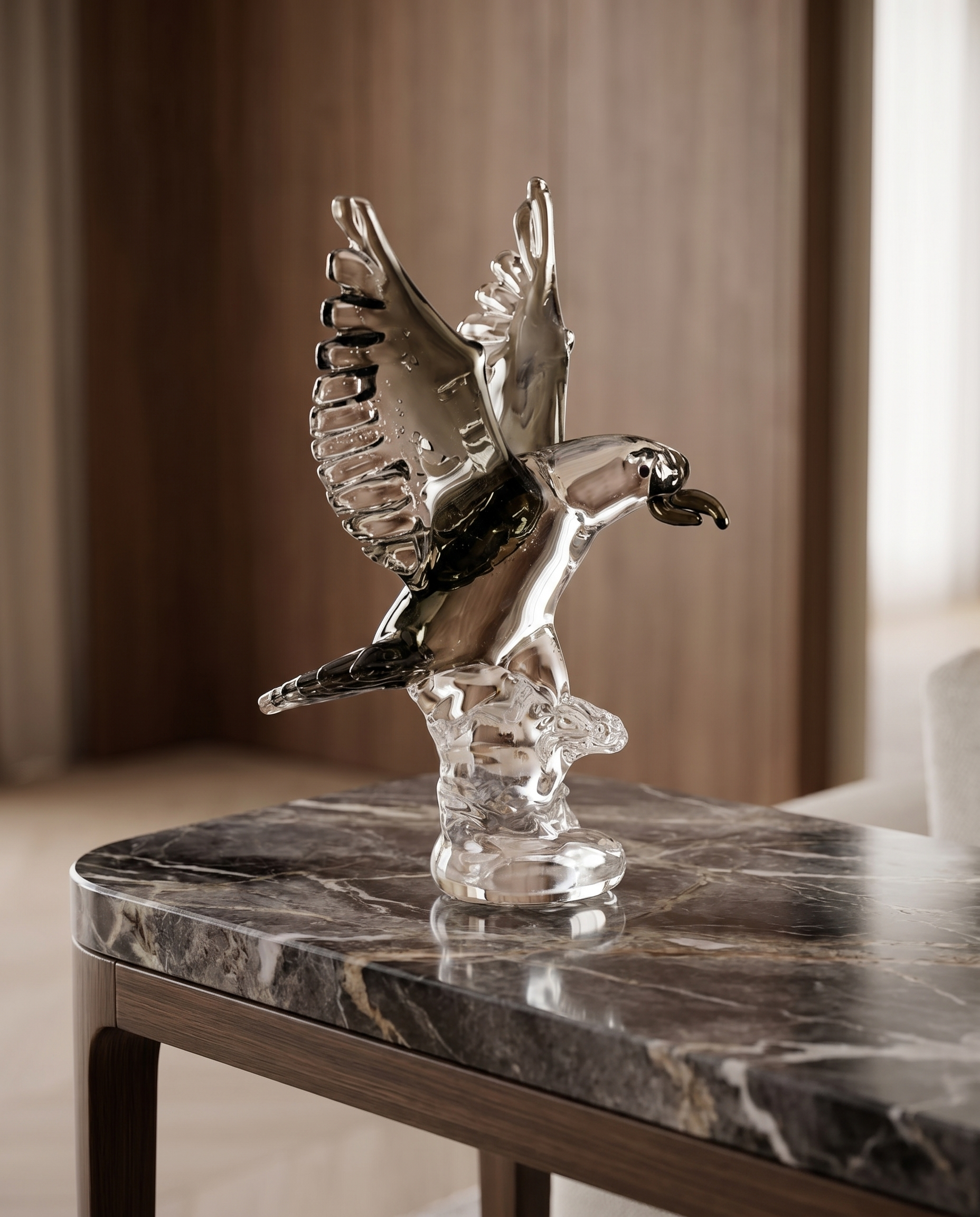 Eagle Clear Crystal Glass Decor