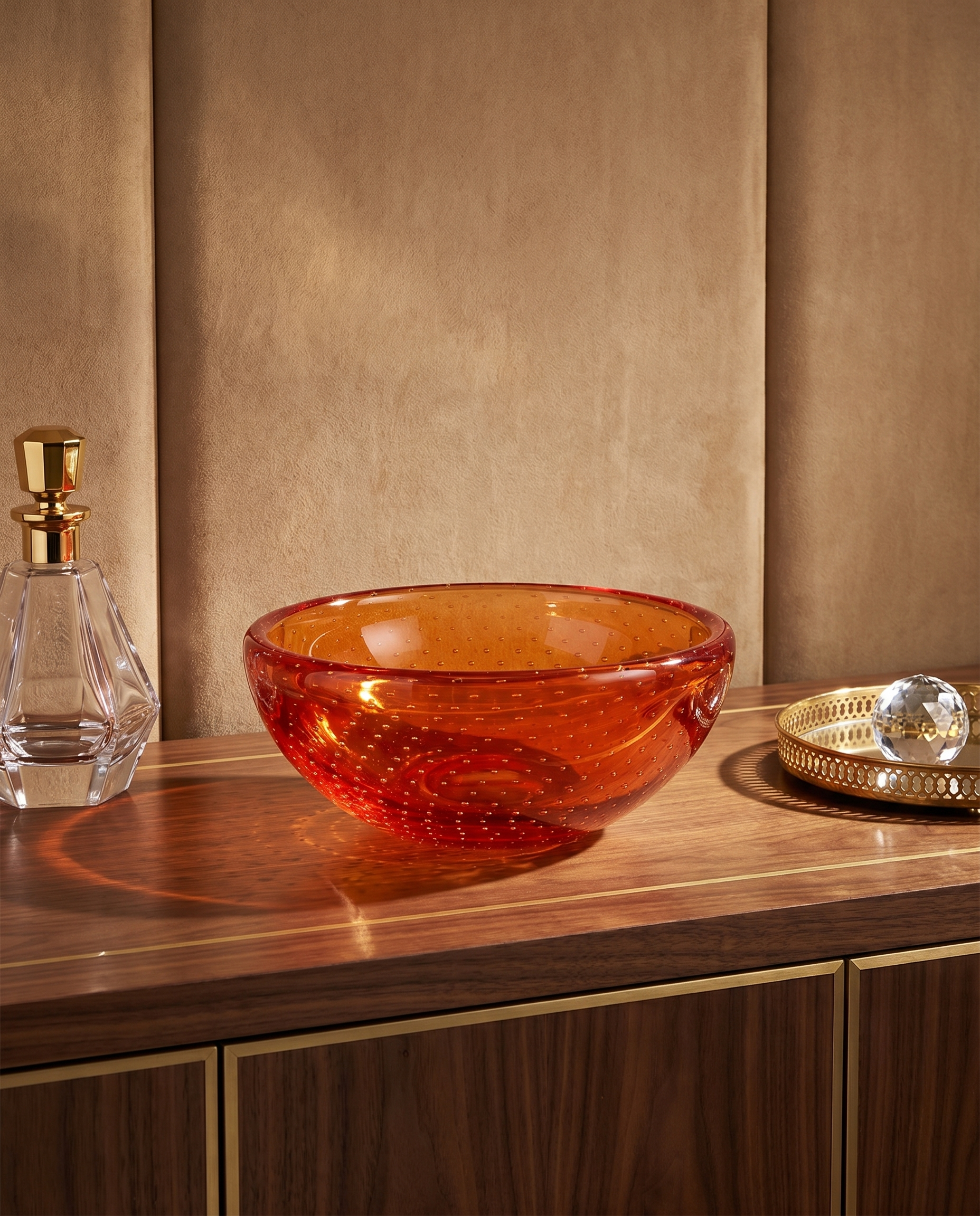 Elaris Safron Crystal Glass Vase