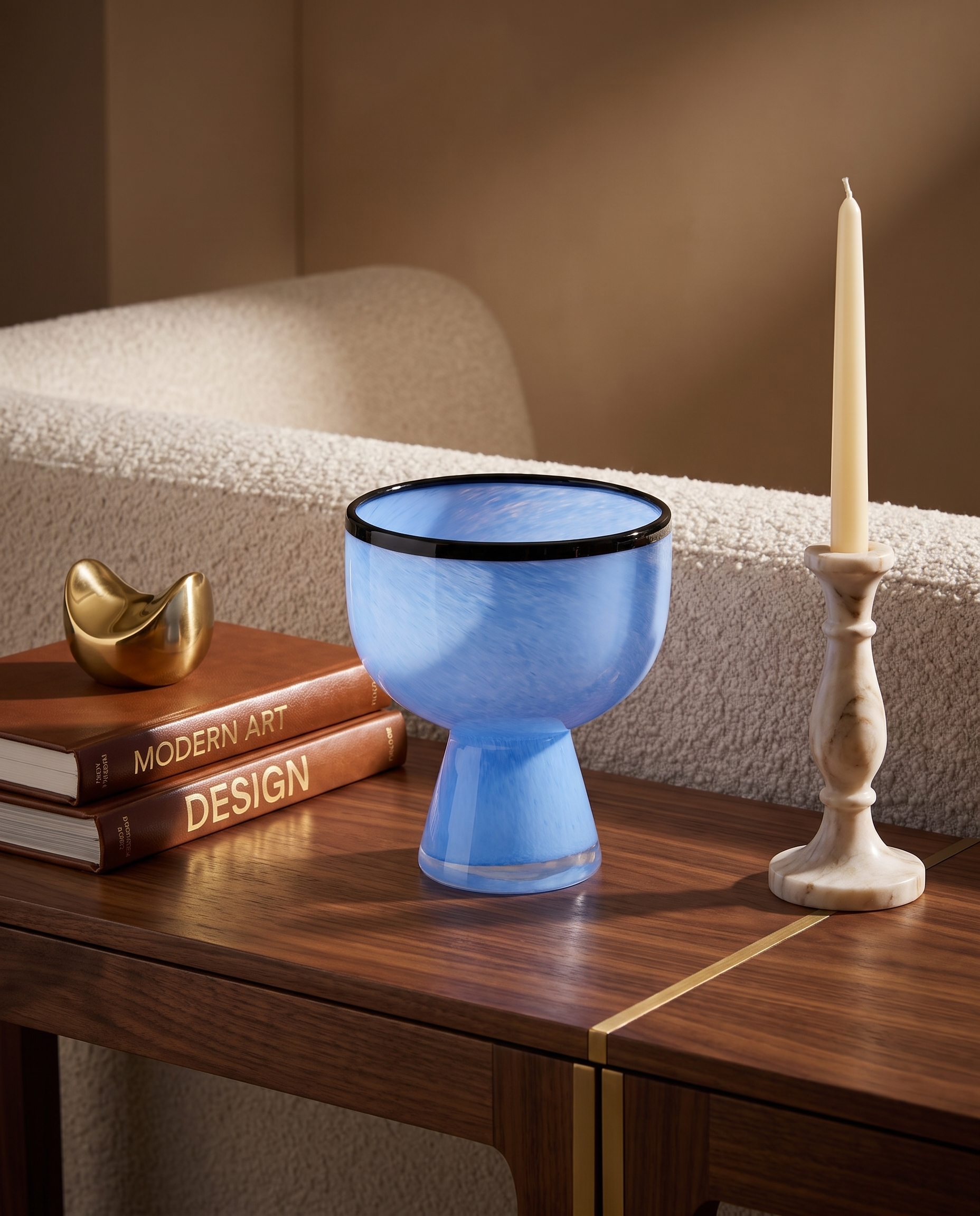 Eliana Blue Conical Vase Small