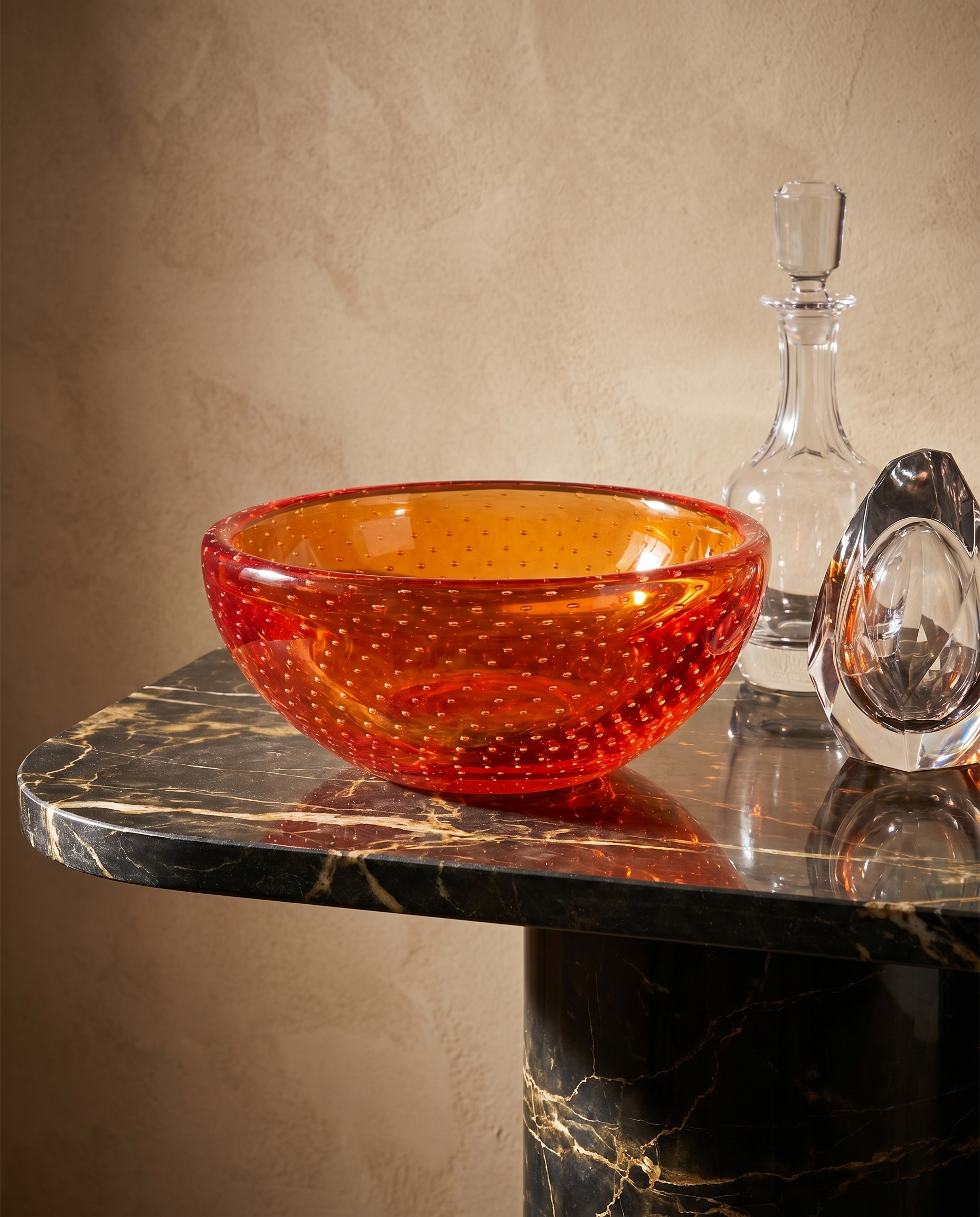 Elaris Safron Crystal Glass Vase