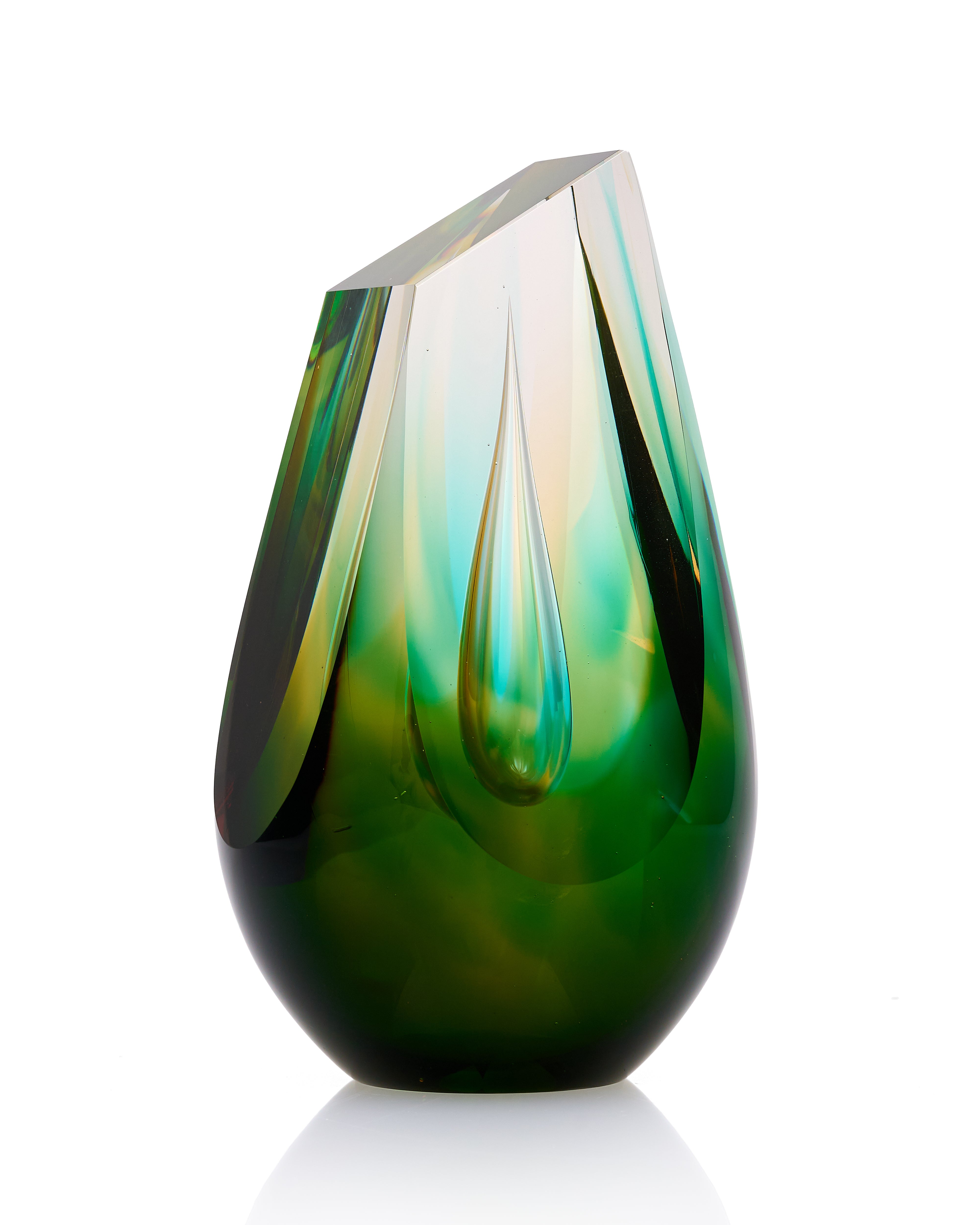 Emerald Jade Crystal Cut Decor