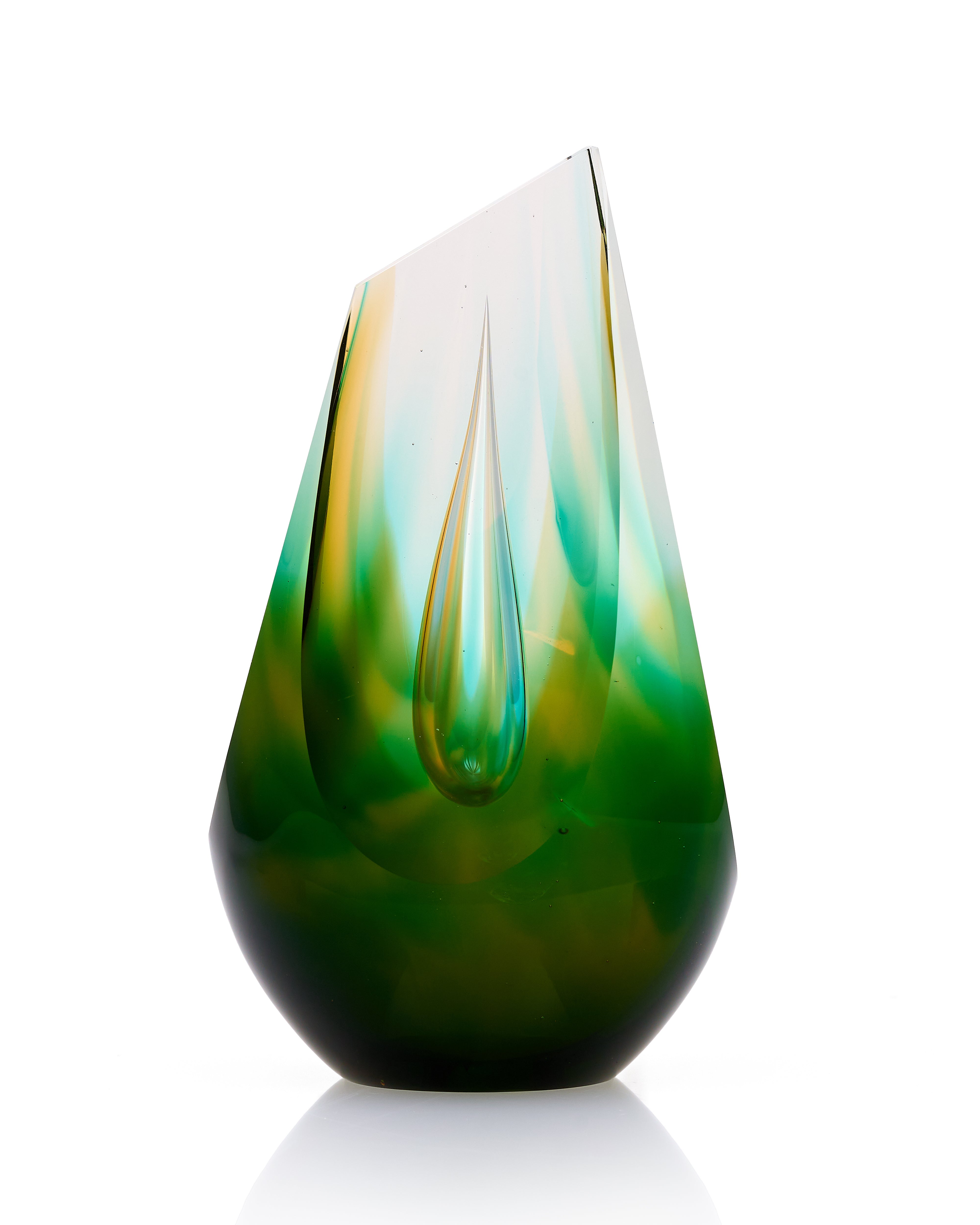 Emerald Jade Crystal Cut Decor