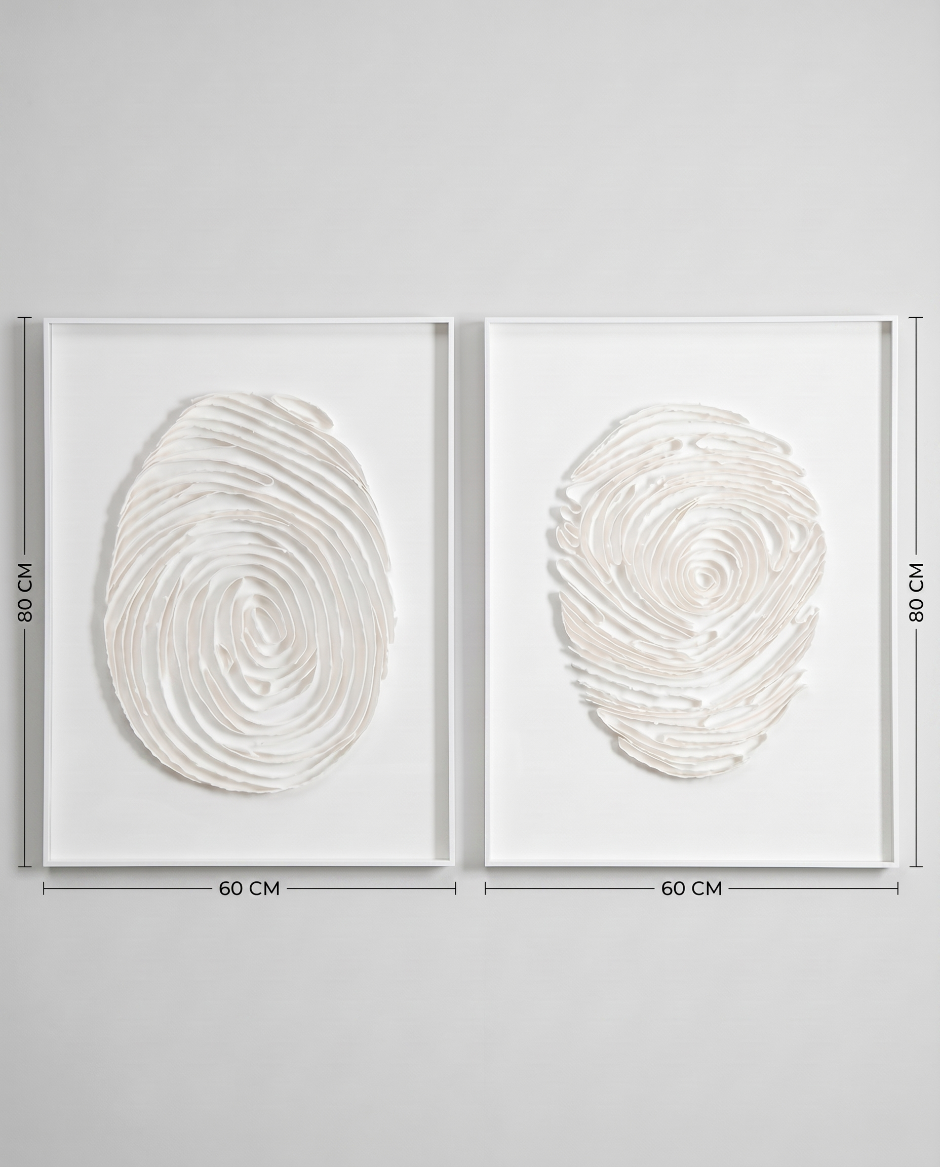 Ivory Imprint Duo - Abstract Wallart