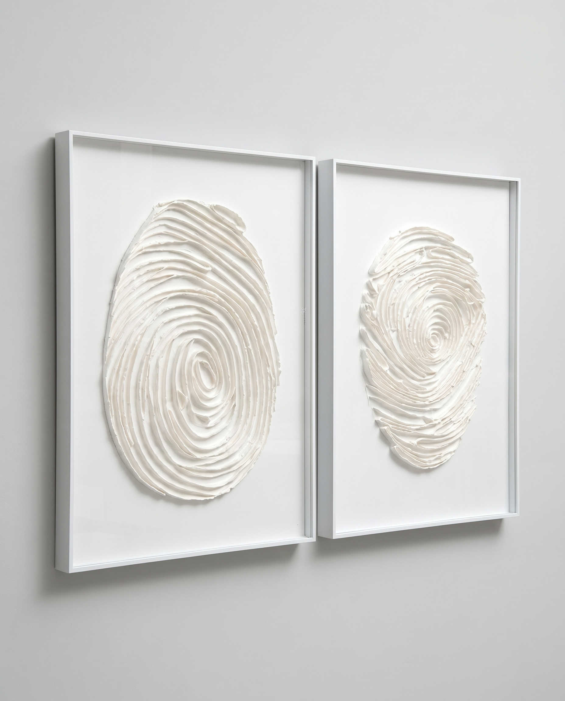 Ivory Imprint Duo - Abstract Wallart
