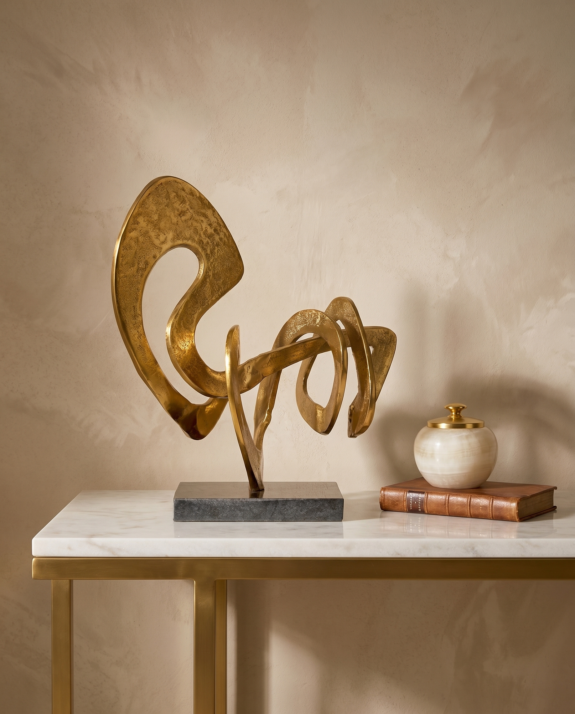 Golden Flux Infinity Sculpture