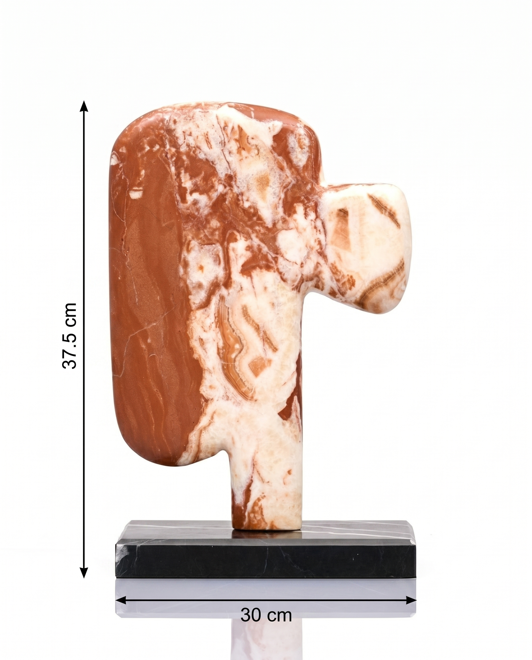Silent Expression Marble Sculpture French Red II