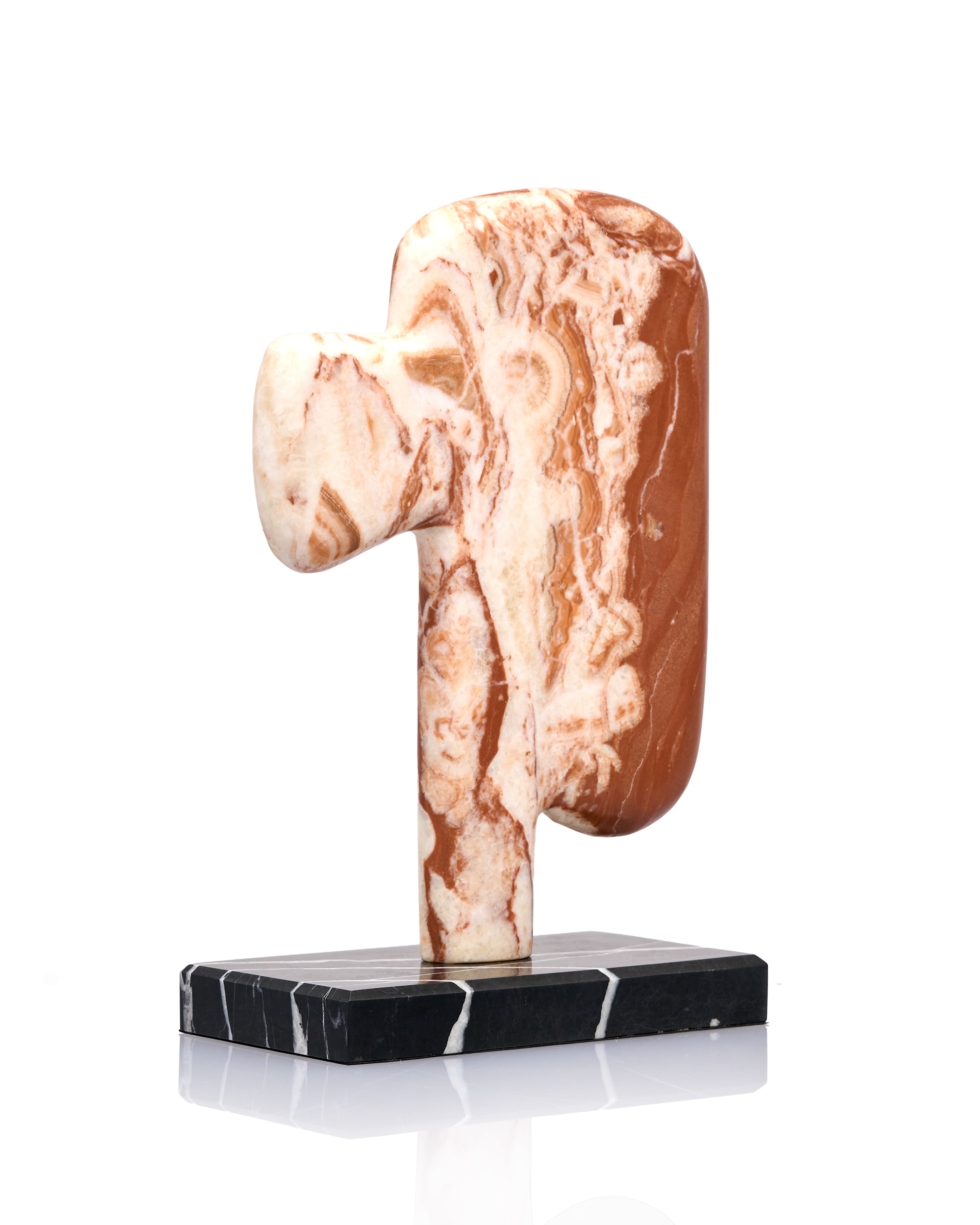 Silent Expression Marble Sculpture French Red II