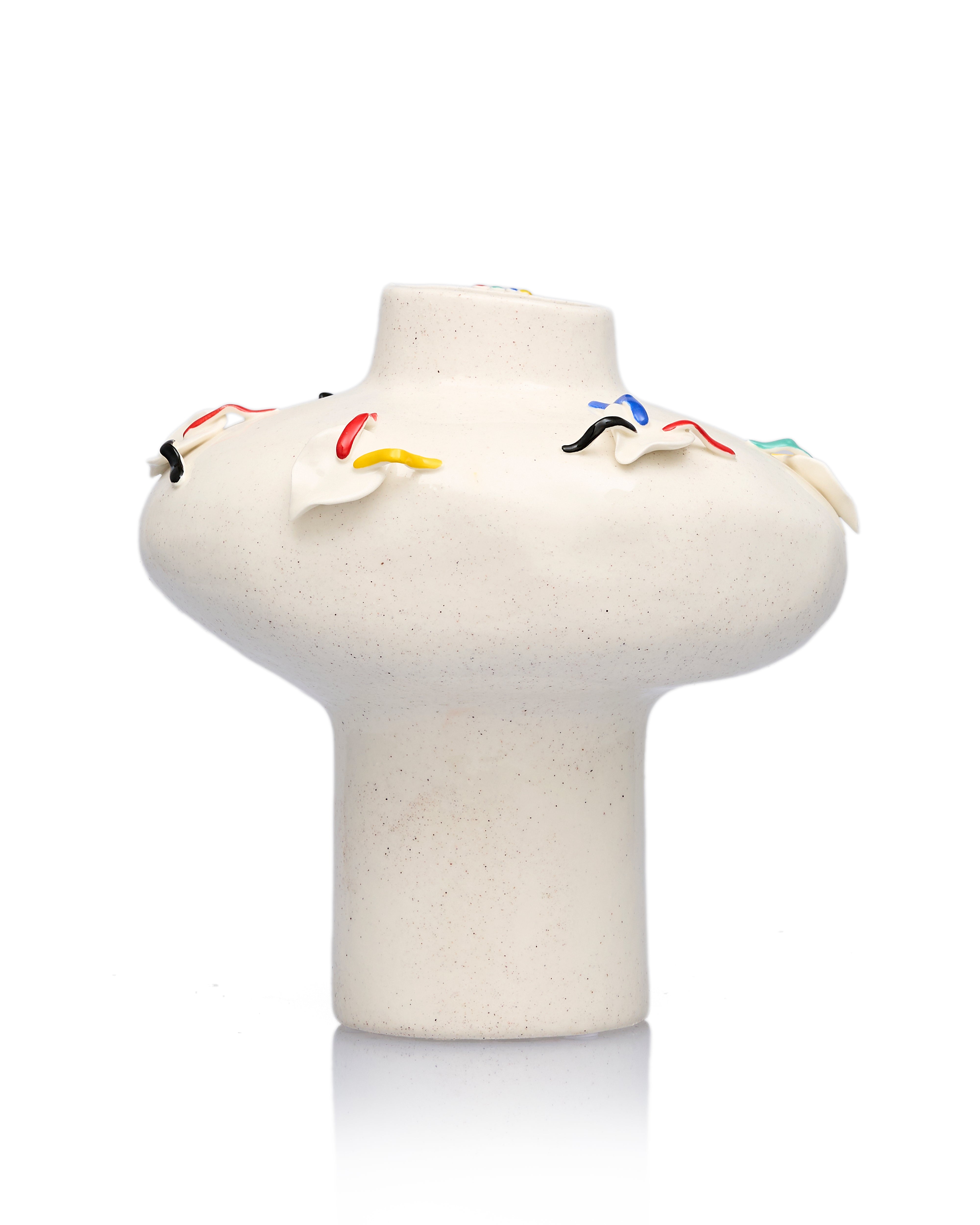 Frost Veil Ceramic Vase