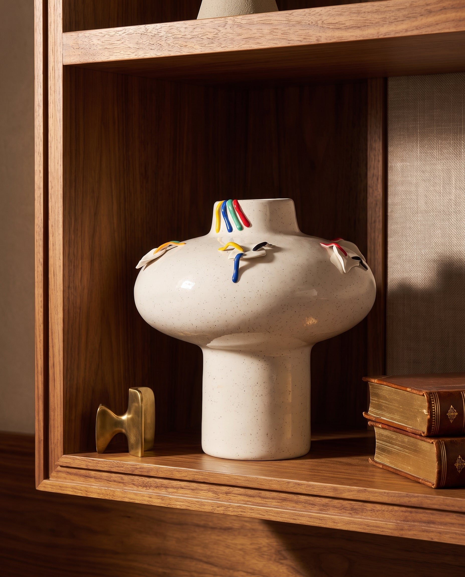 Frost Veil Ceramic Vase