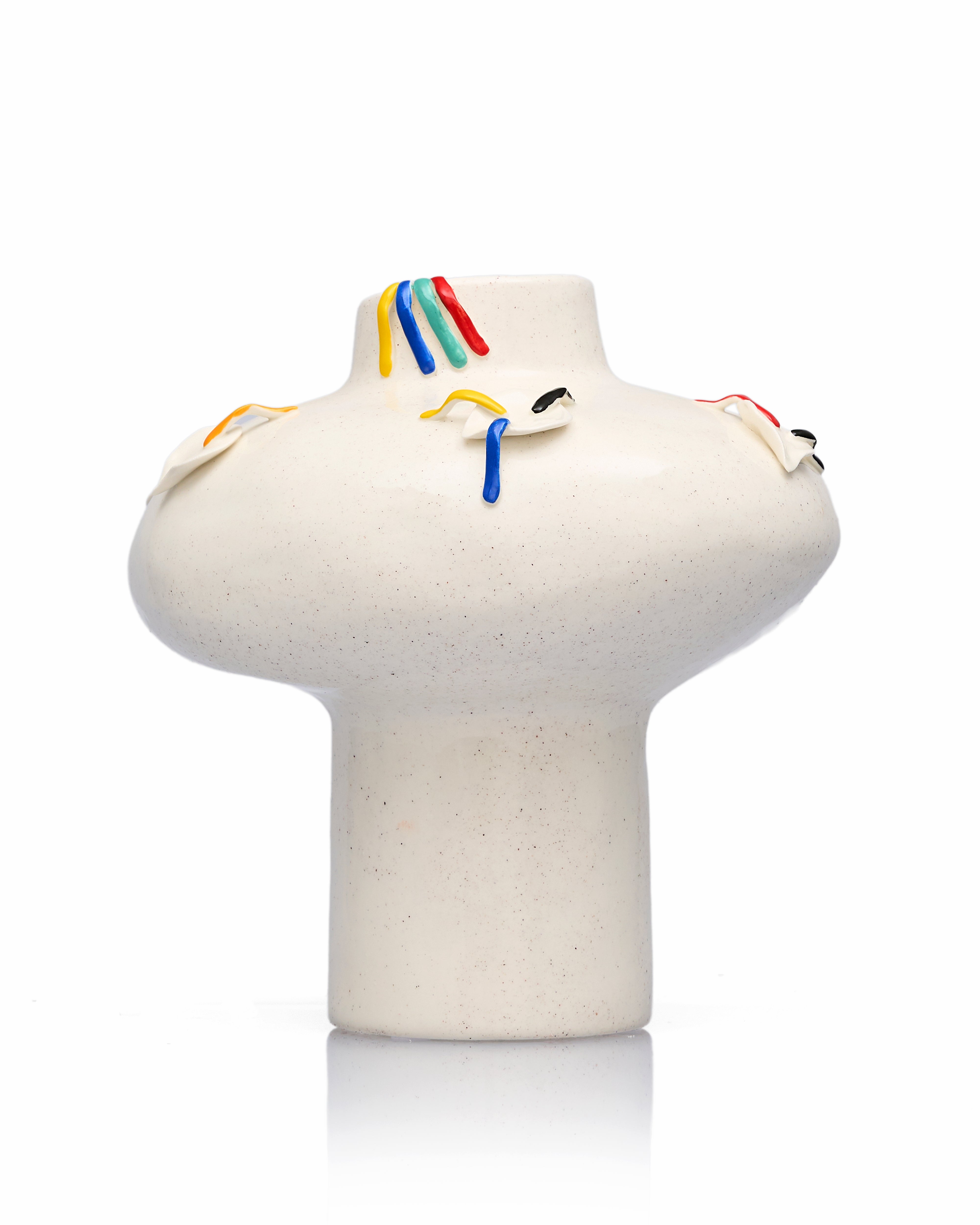 Frost Veil Ceramic Vase