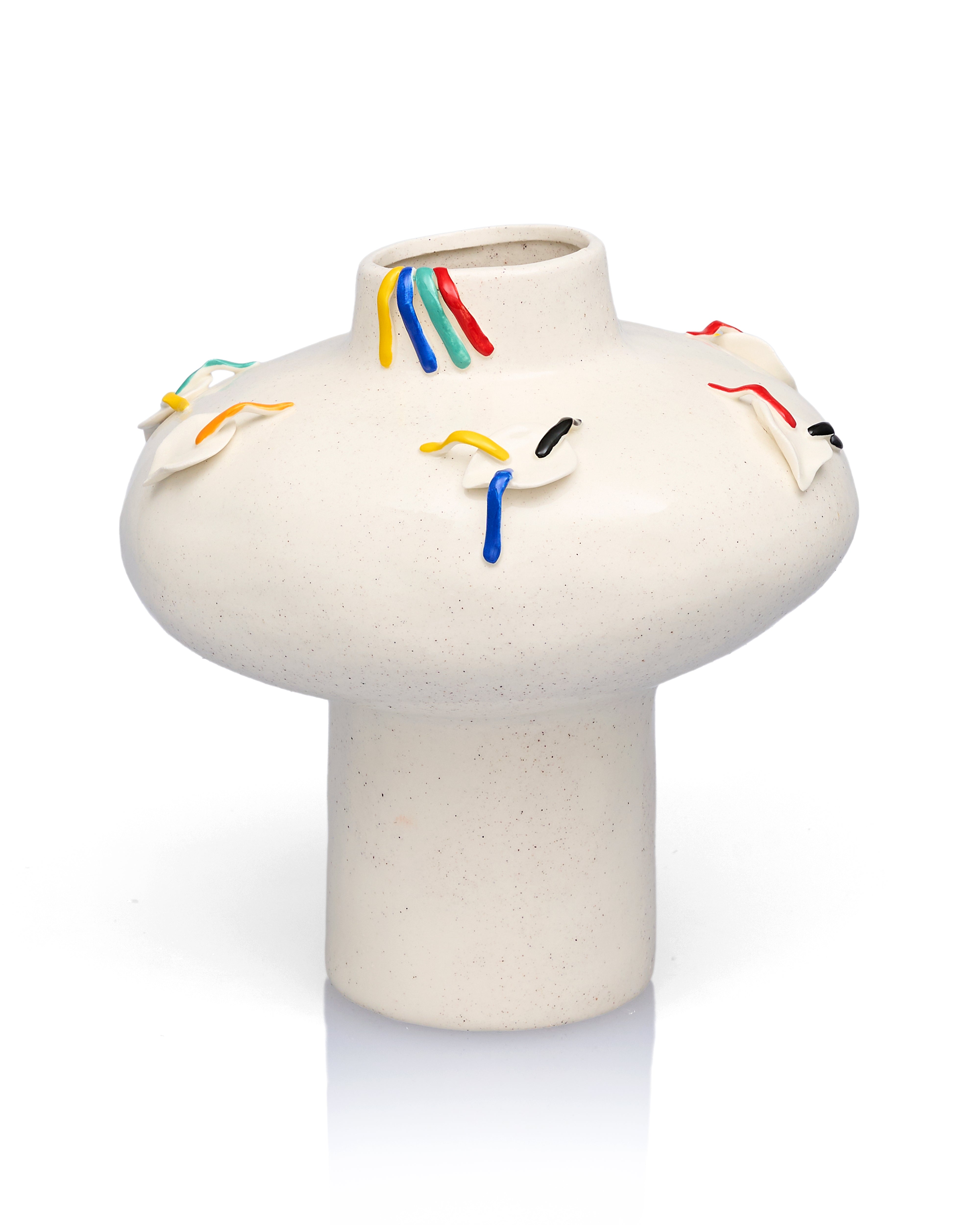 Frost Veil Ceramic Vase