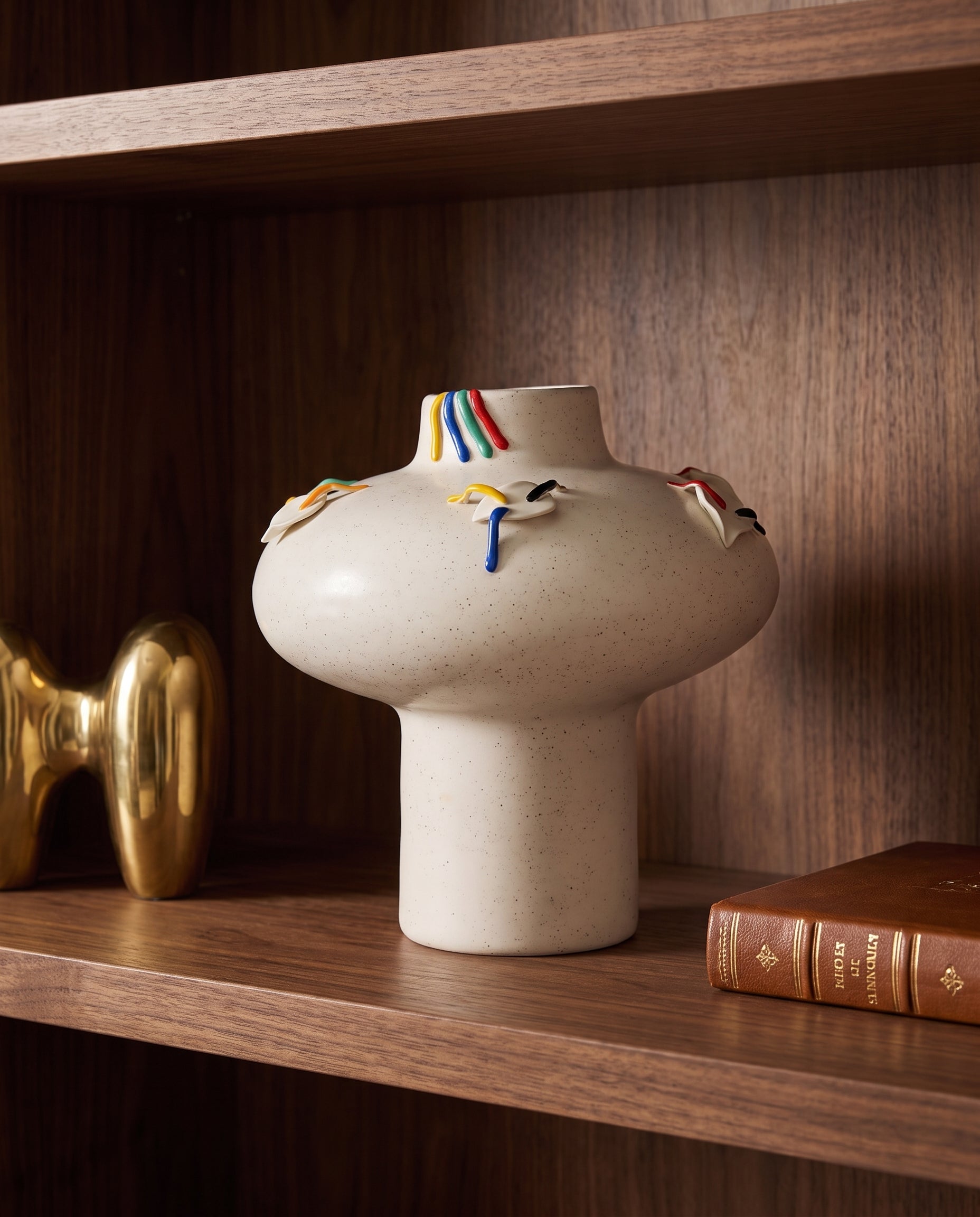 Frost Veil Ceramic Vase