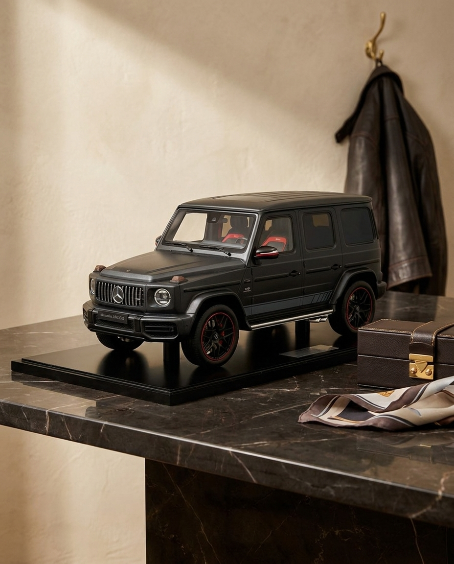 MINICHAMPS Mercedes AMG G63 2018 Edition(02/99) Matte Black 1:8 Scale Model