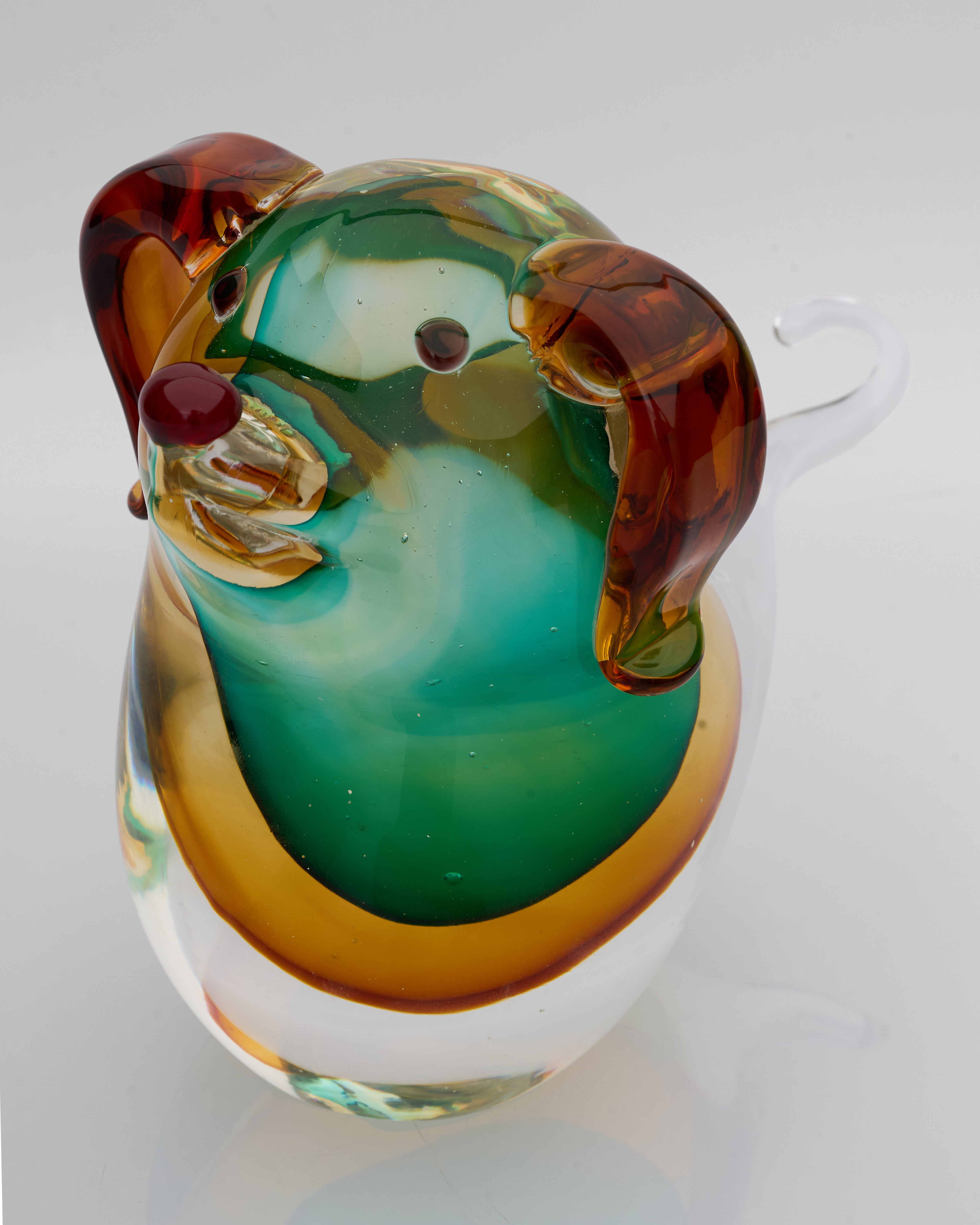 Glossy puppy glass decor styled in a luxury interior as a charming modern decorative accent
