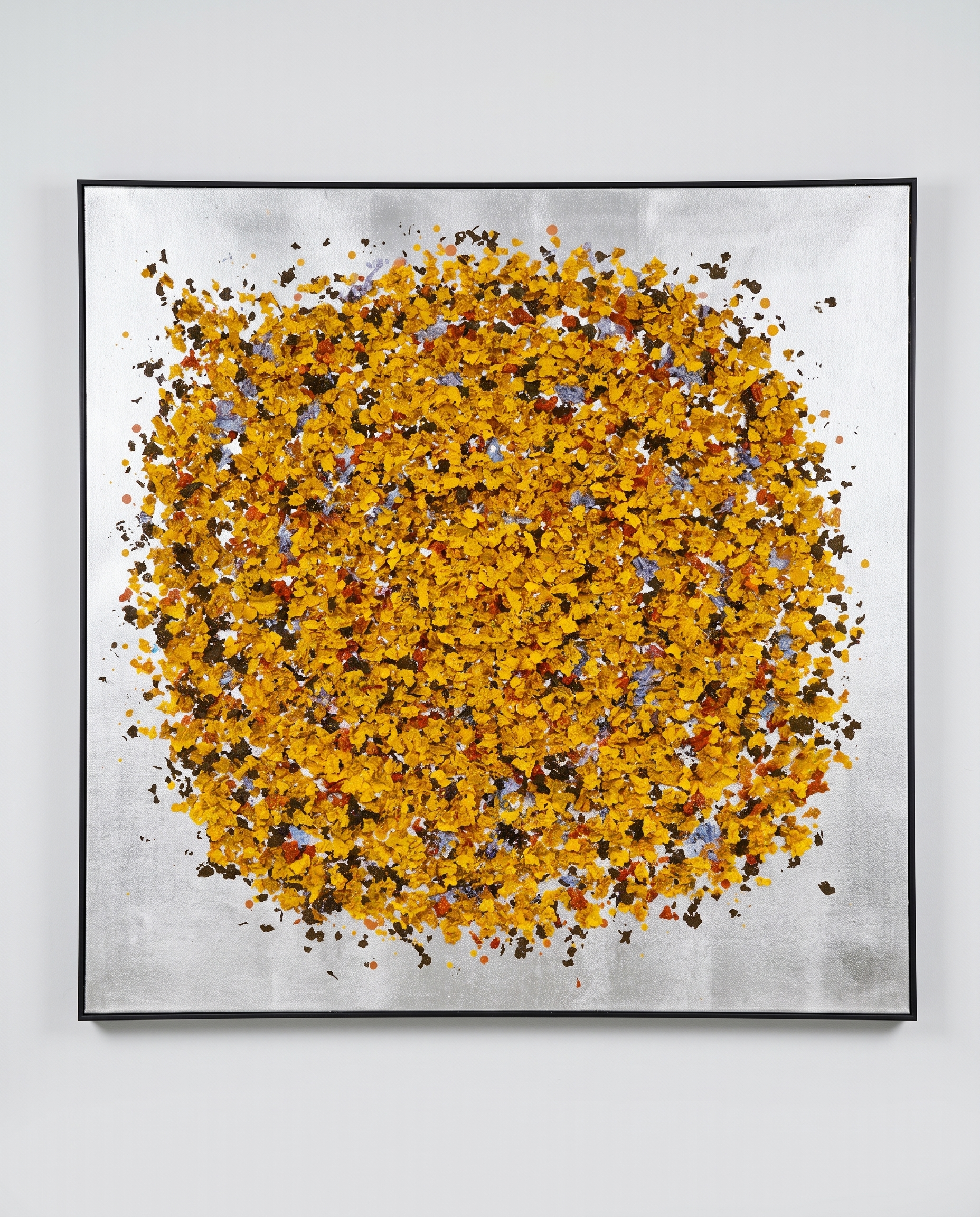 Golden Blooms - Floral Blossom Modern Wallart